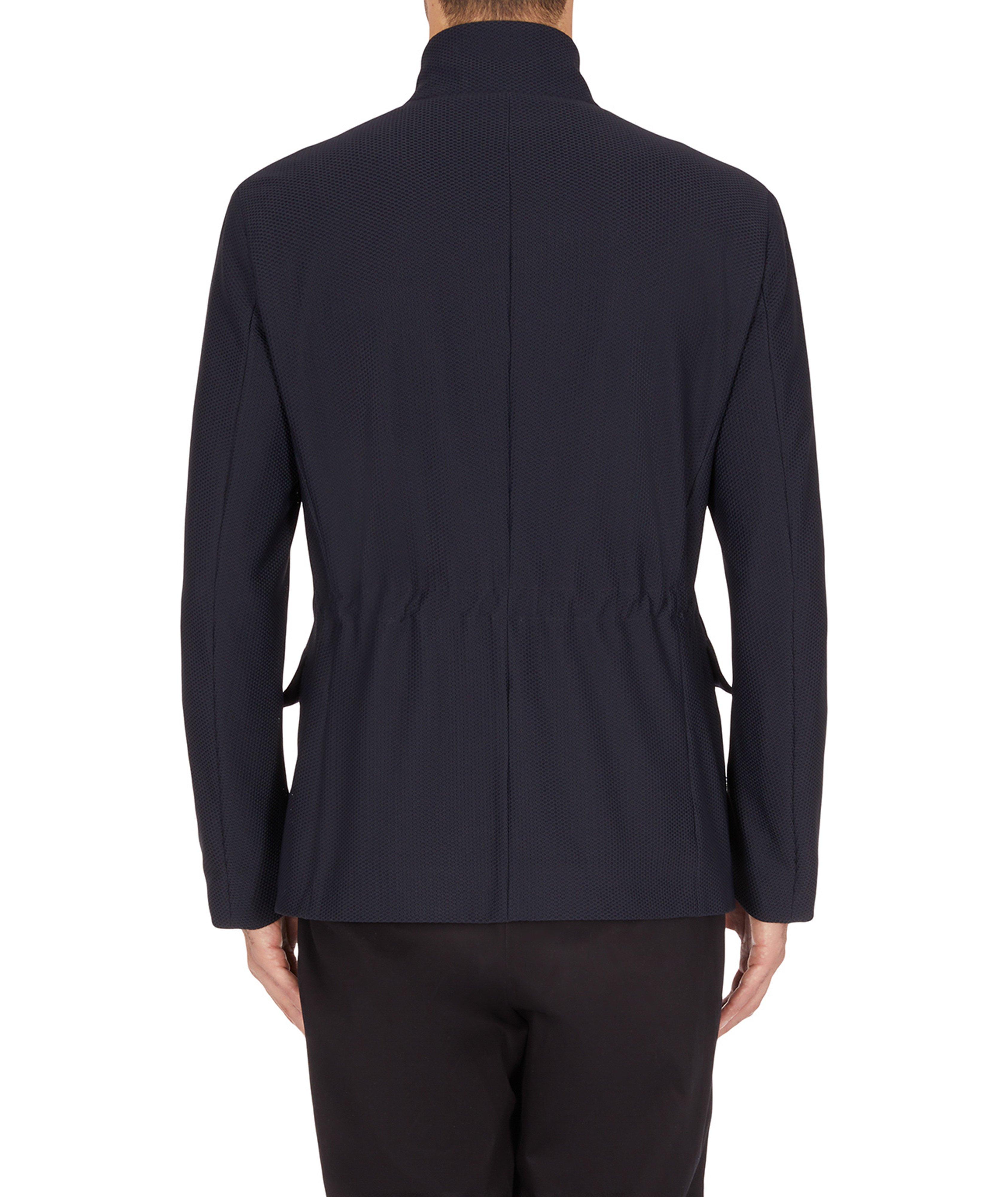 Blouson en tricot gaufré à glissière image 3