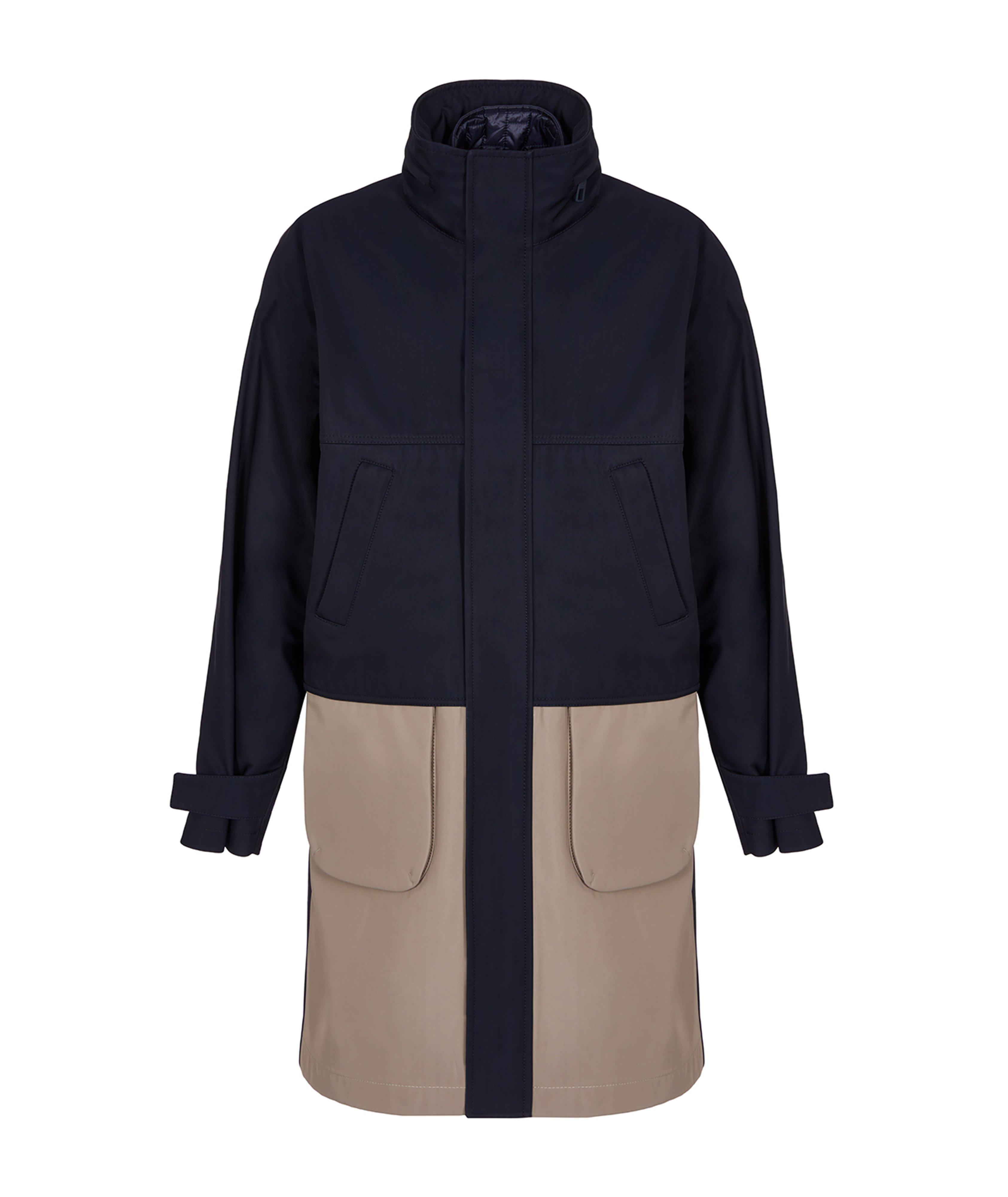 Twill Peacoat With Removable Bomber Jacket image 0