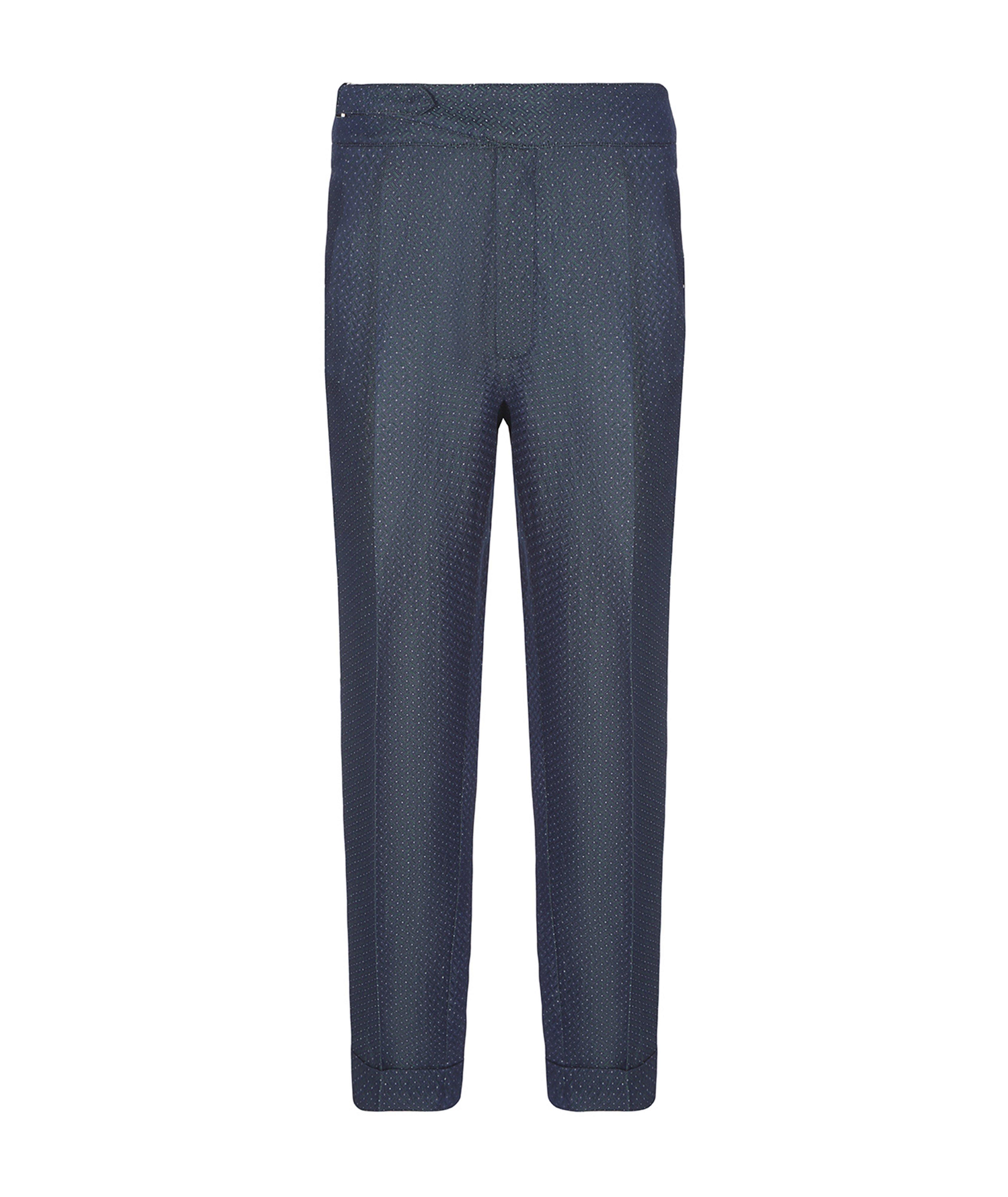 Linen Jacquard Trousers image 0