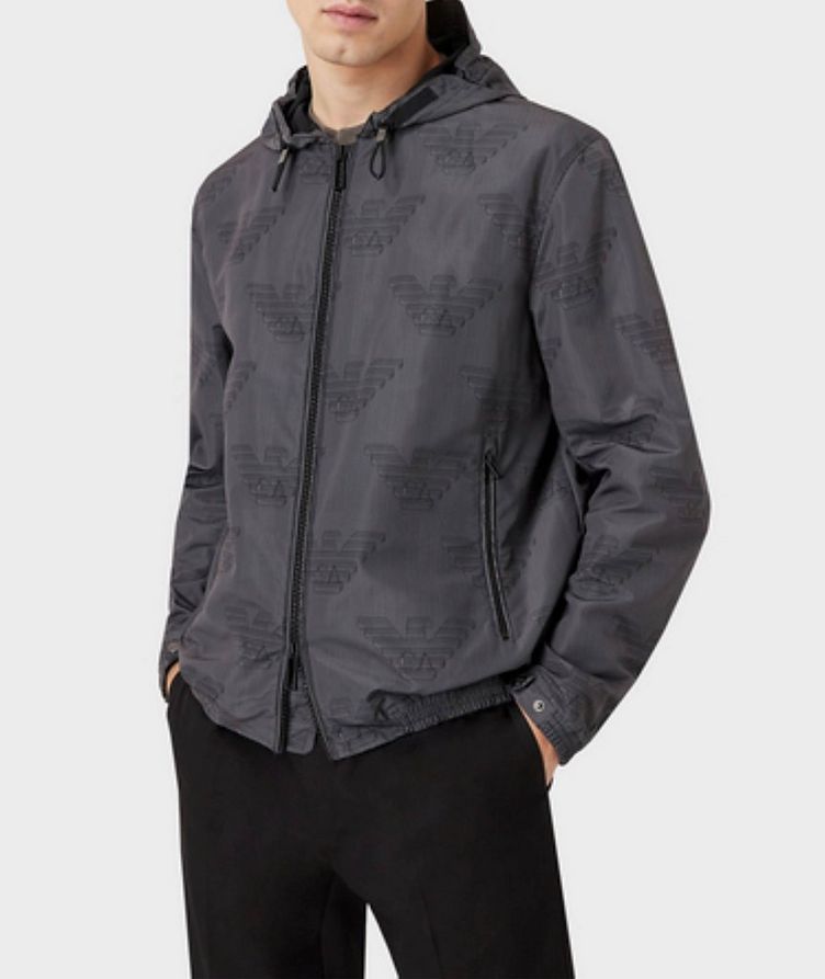 Hooded Blouson with All Over Print image 1