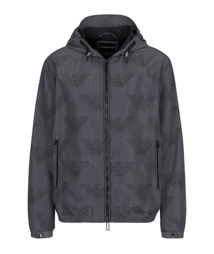 Hooded Blouson with All Over Print image 0