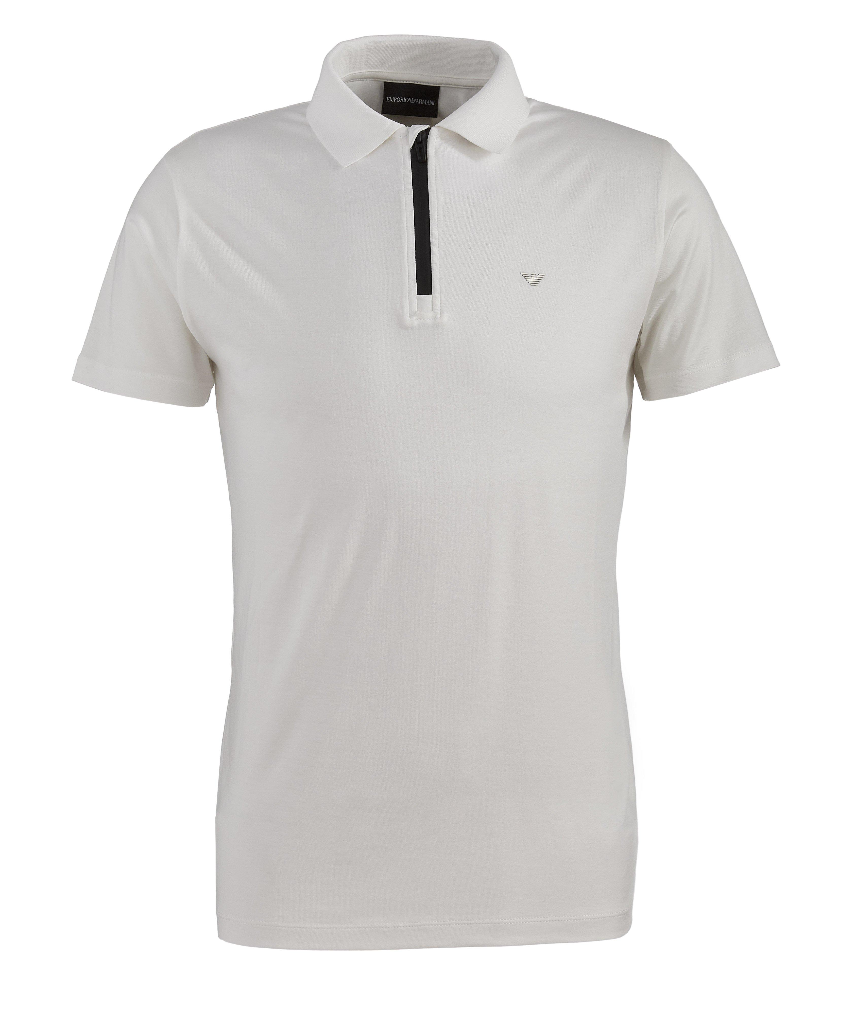 Half-Zip Lyocell-Cotton Polo image 0