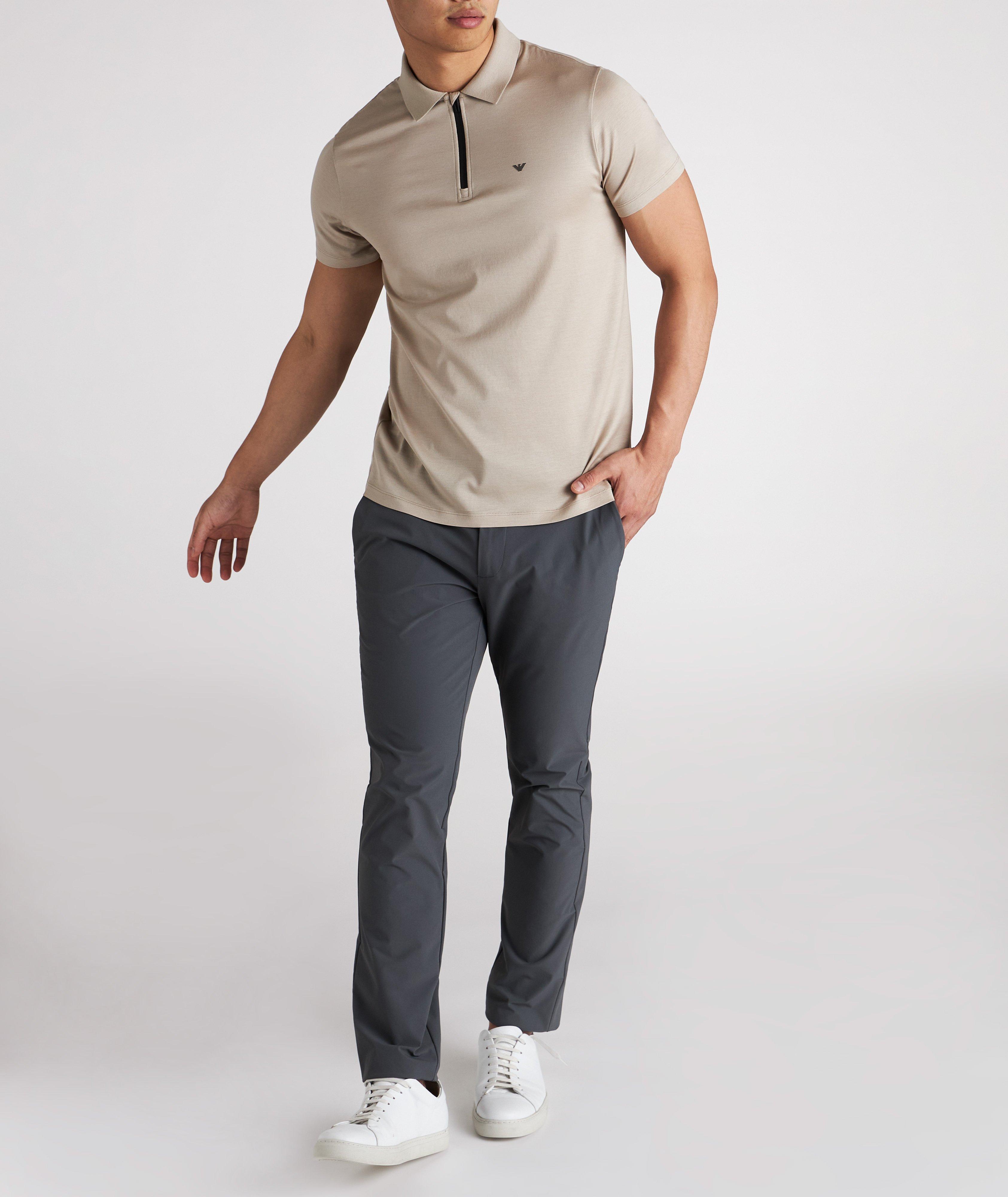 Half-Zip Lyocell-Cotton Polo image 1