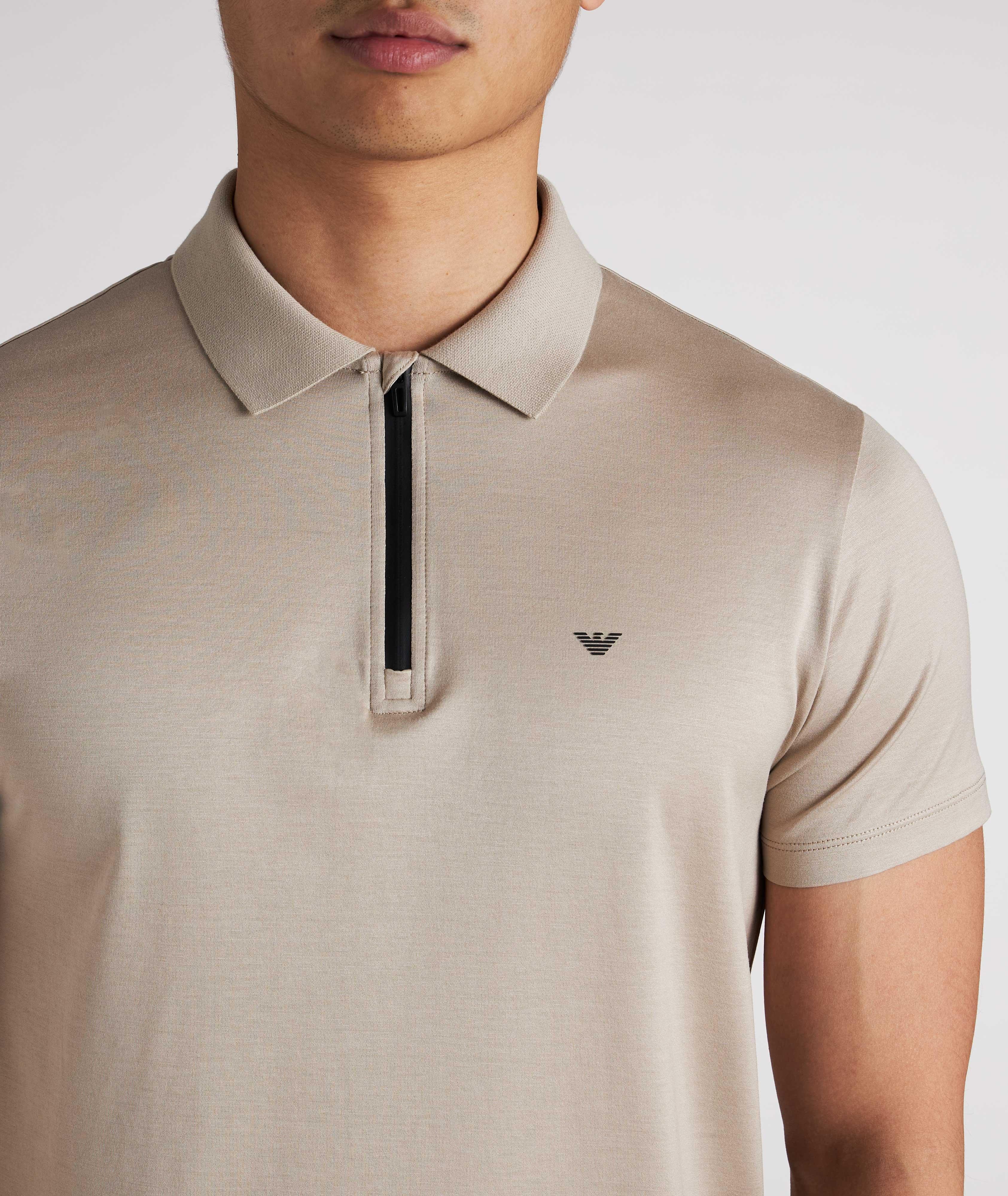 Half-Zip Lyocell-Cotton Polo image 4