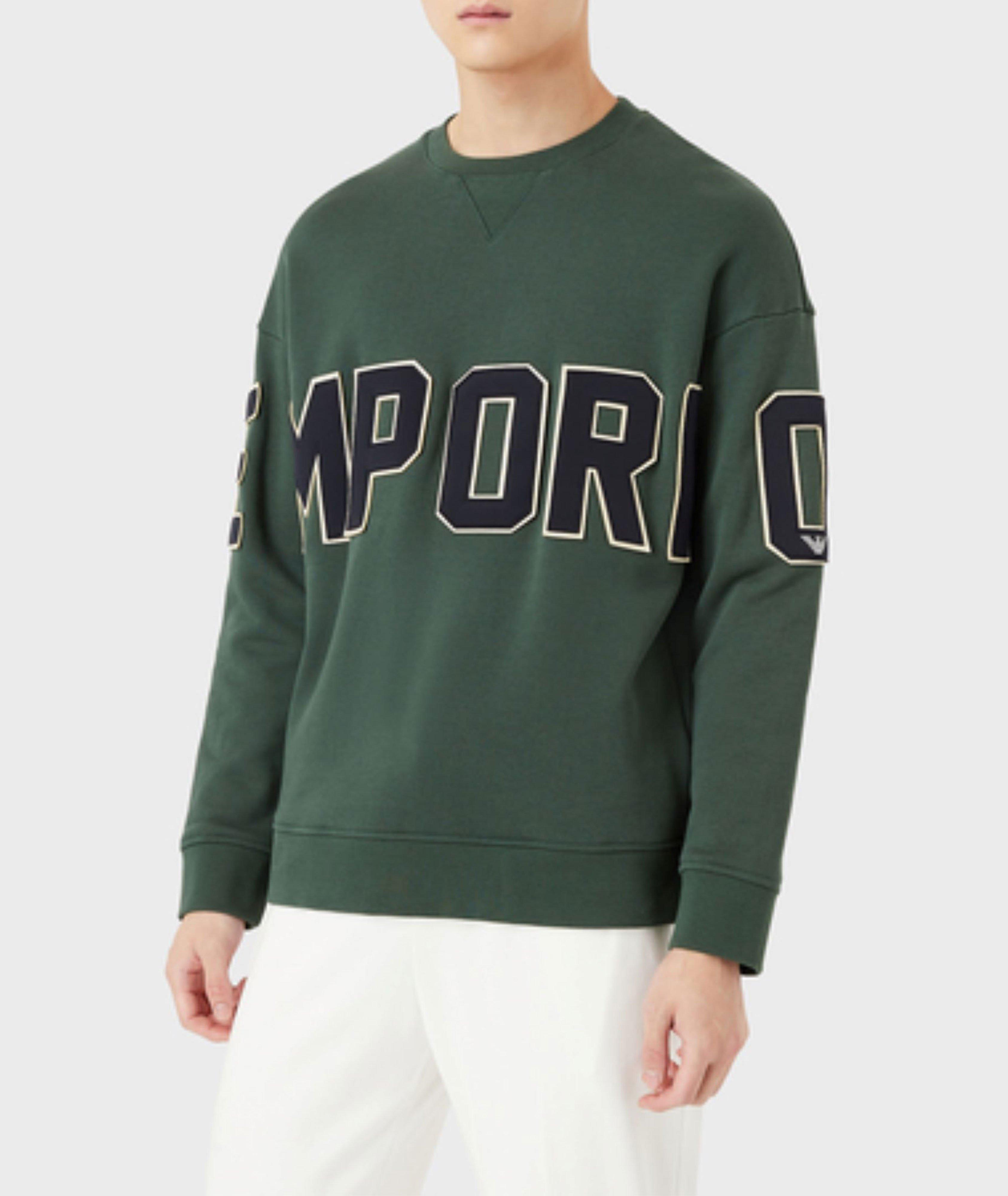 Pull à encolure ronde avec logo surdimensionné image 1