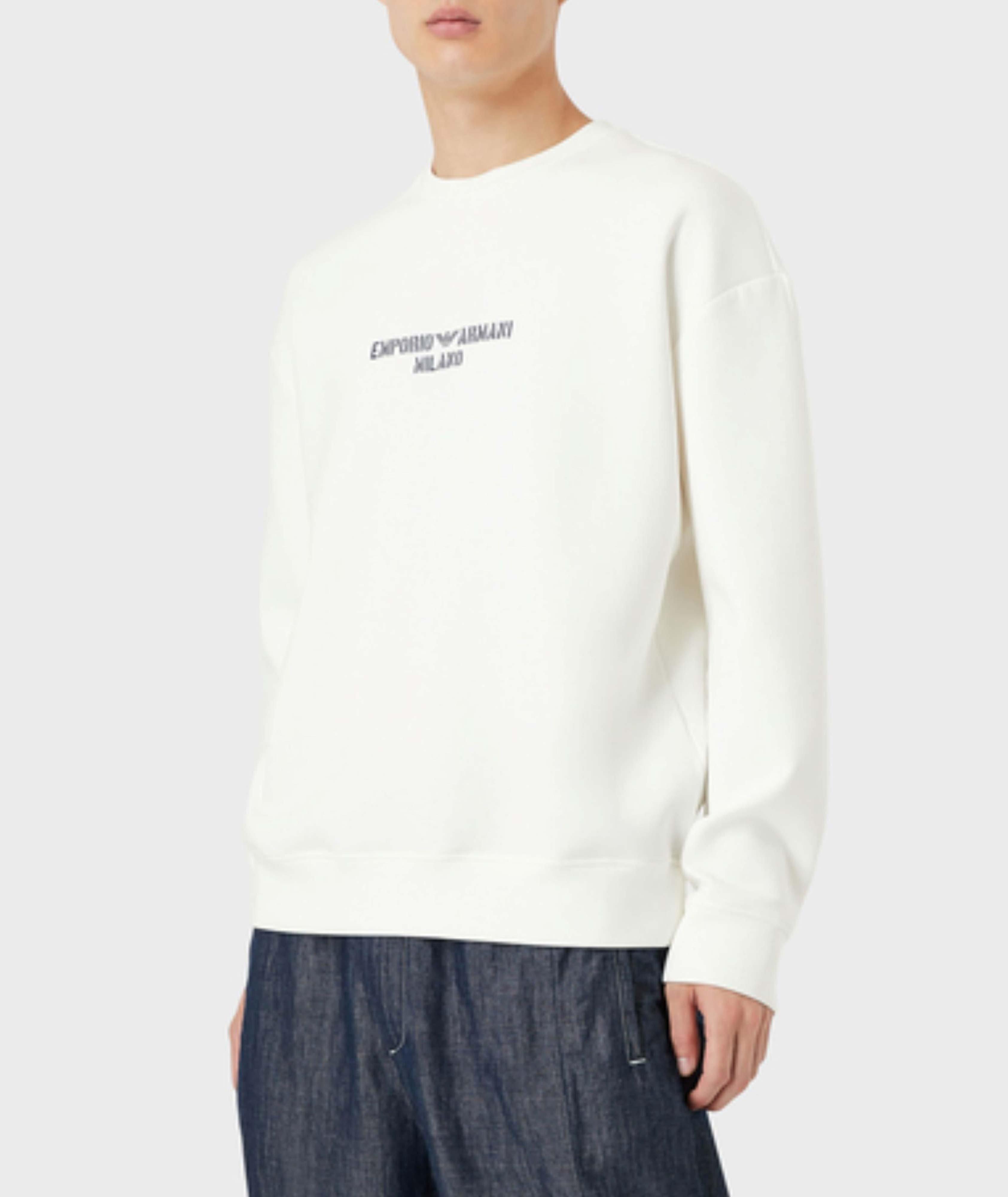 Double-Jersey Crewneck Sweatshirt with Logo image 1