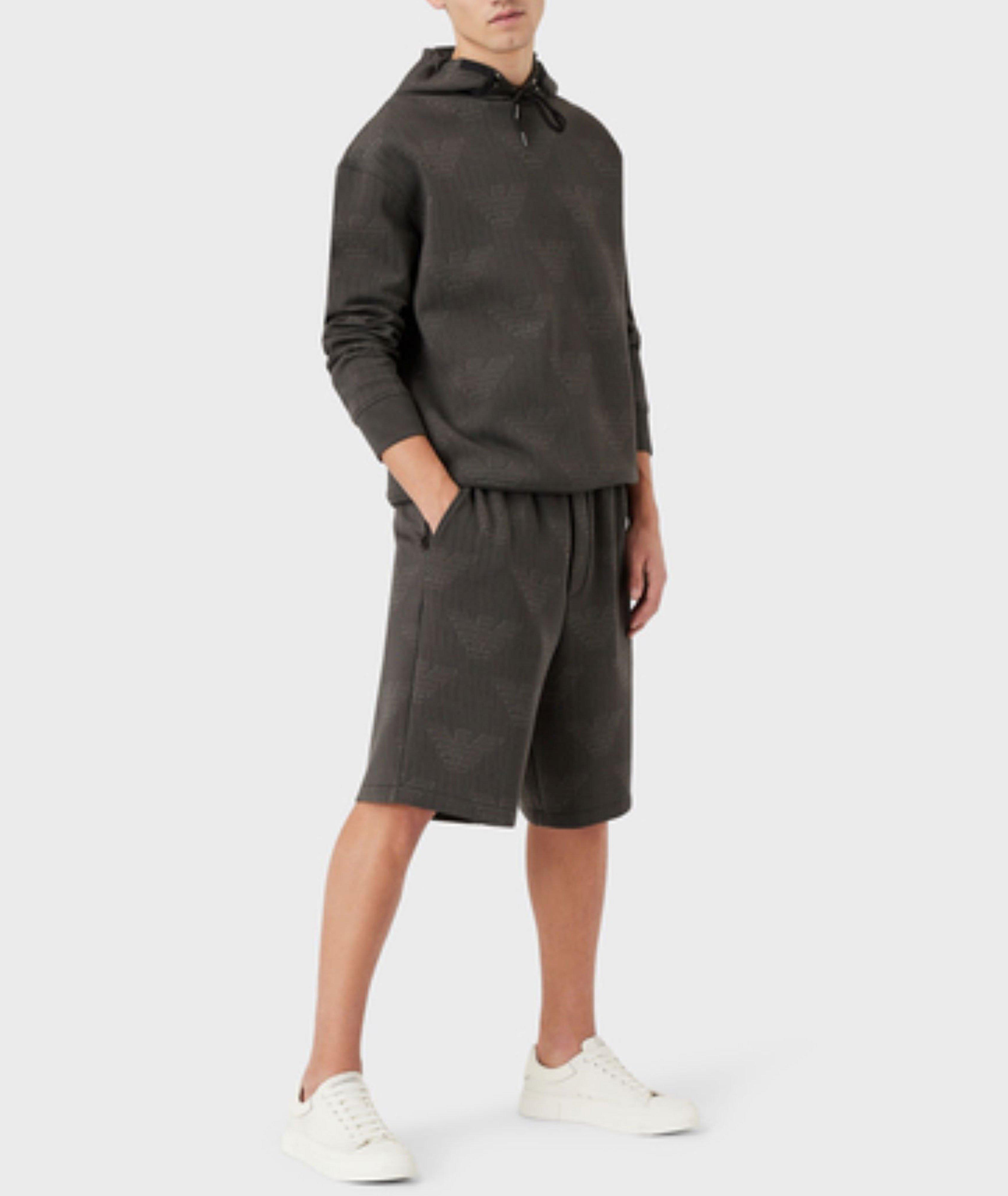 Hooded Sweatshirt With All-Over Eagle Print image 5