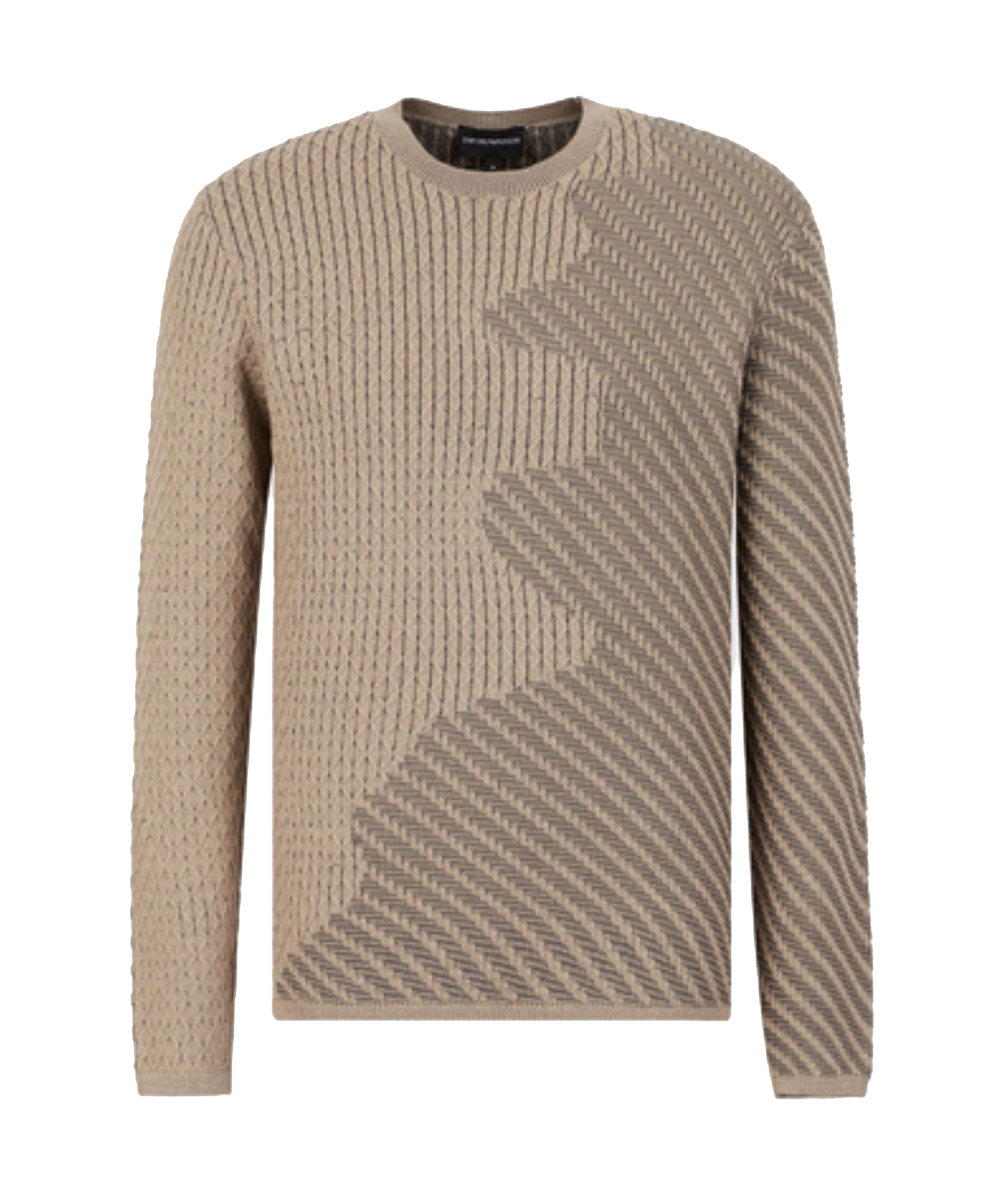 Harry Rosen Wool-blend Sweater With Jacquard Motif. 1
