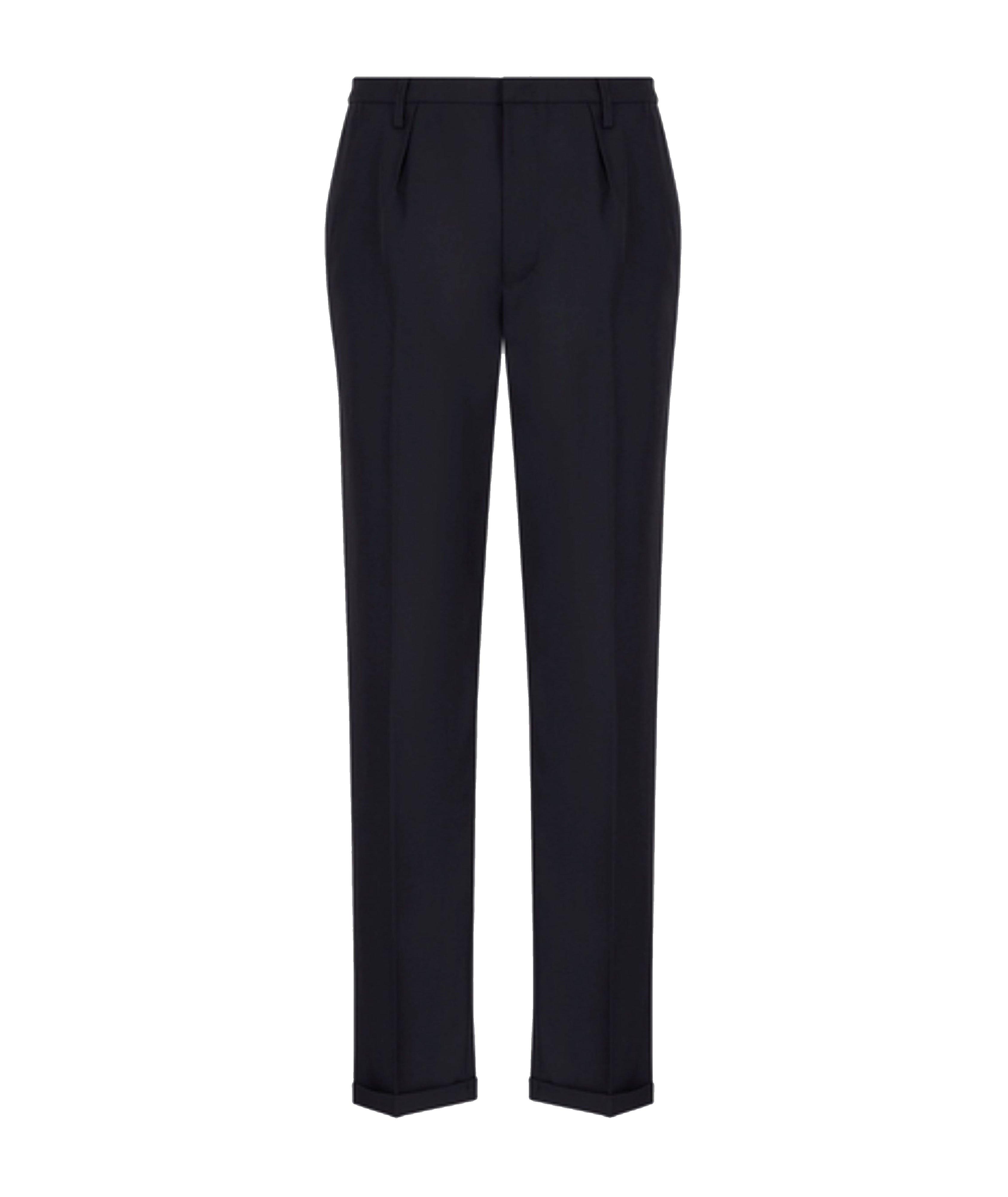 Cuffed Wool-blend Trousers image 0