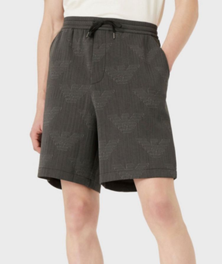 Cotton-Blend Shorts with All-over Logo image 1