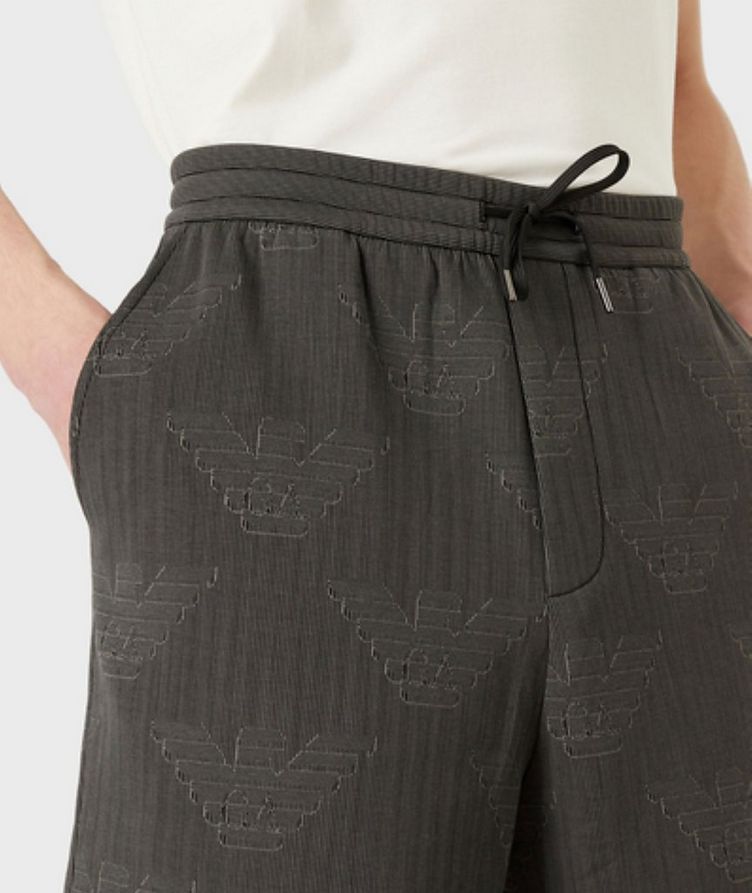 Cotton-Blend Shorts with All-over Logo image 3