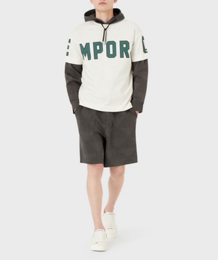 Cotton-Blend Shorts with All-over Logo image 5