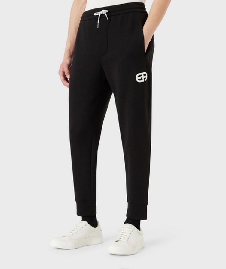 Double-jersey Joggers with Embroidered Logo image 1