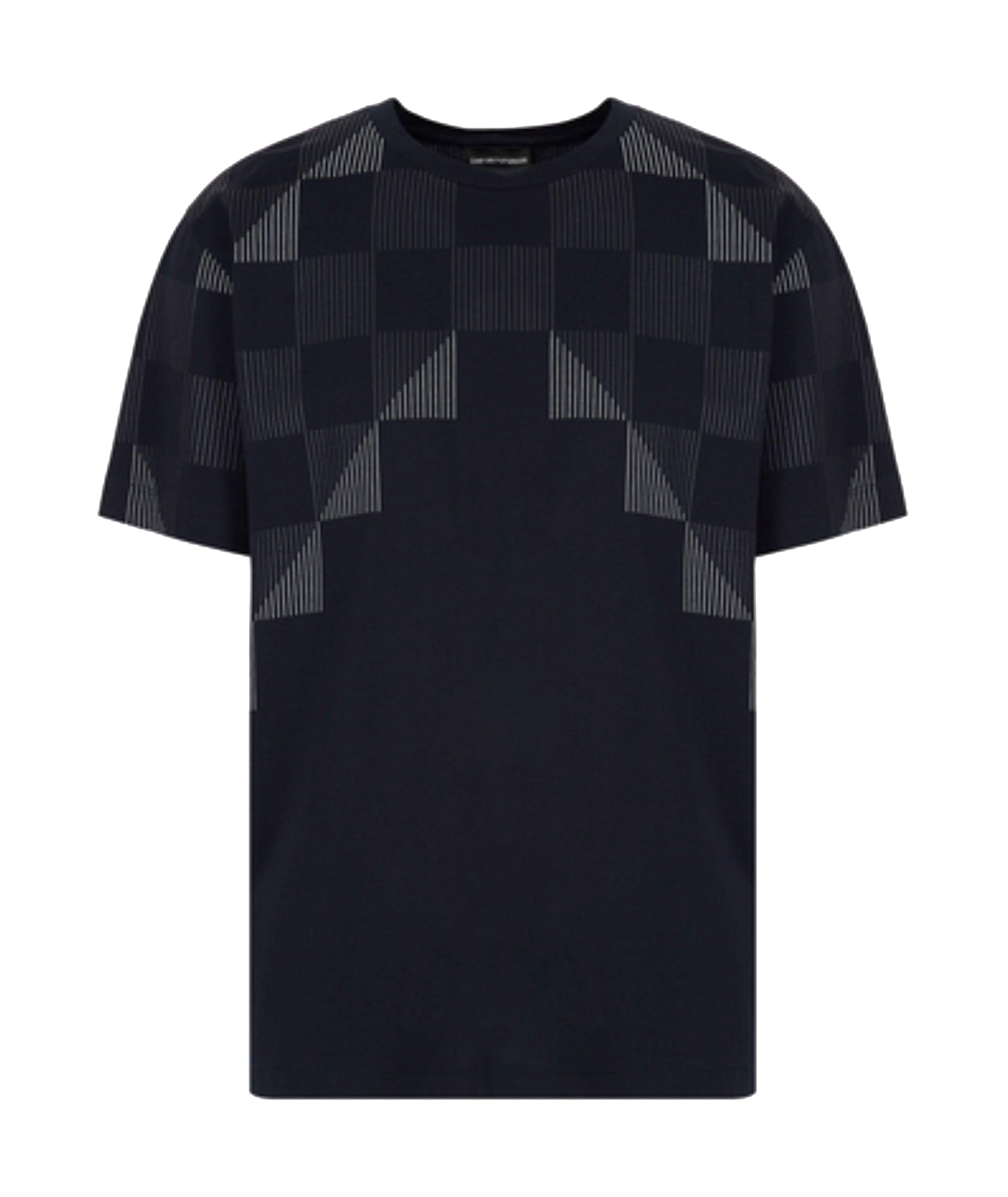 T-shirt en jersey de coton à motif géométrique image 0