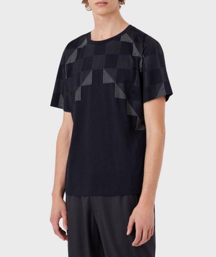 Cotton-jersey T-shirt with Geometric Pattern image 1