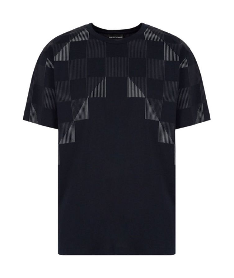 Cotton-jersey T-shirt with Geometric Pattern image 0