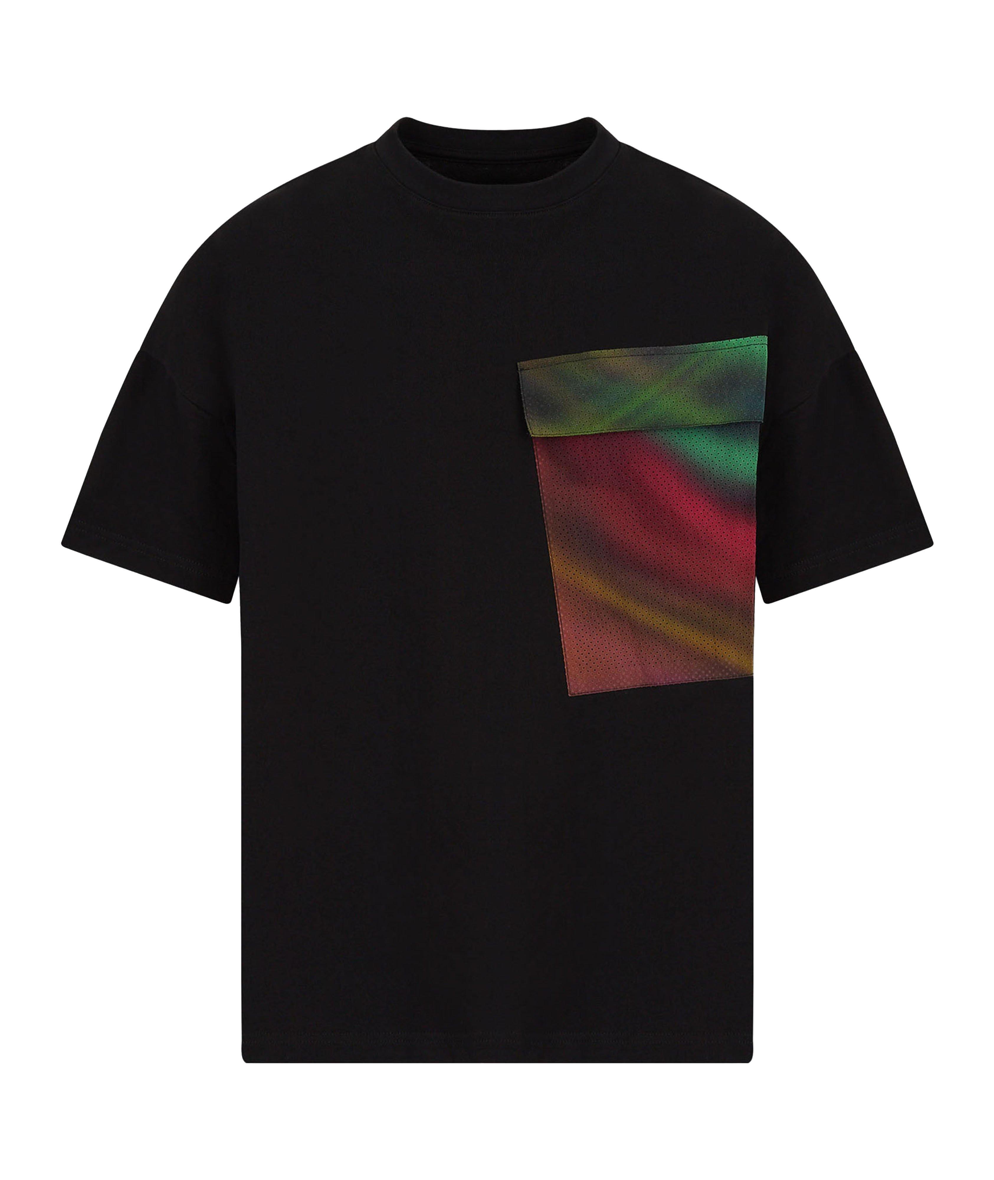 T-shirt surdimensionné en coton durable à poche contrastante image 0