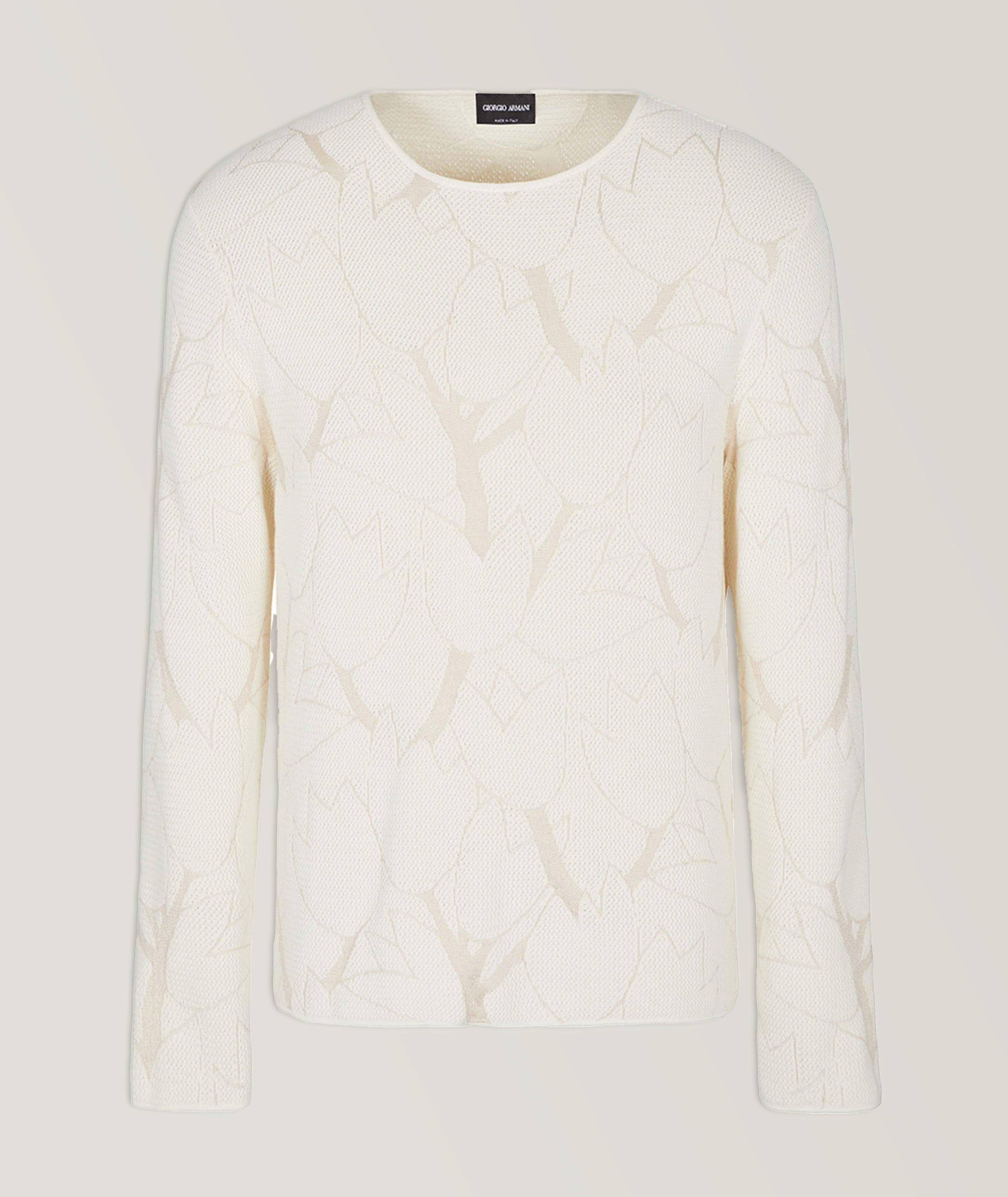 Cotton, Wool-Blend Floral Sweater image 0