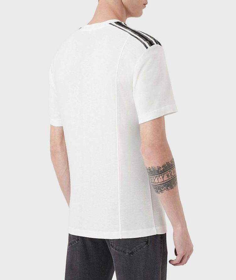 Jersey T-shirt with Striped Jacquard Insert image 2