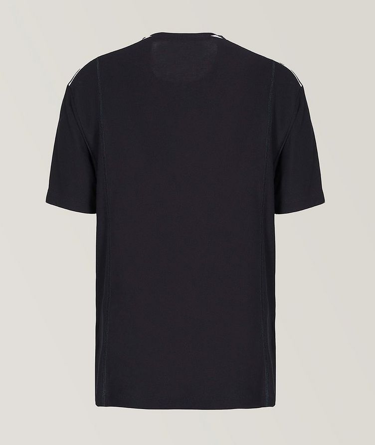 Jersey T-shirt with Striped Jacquard Insert image 1