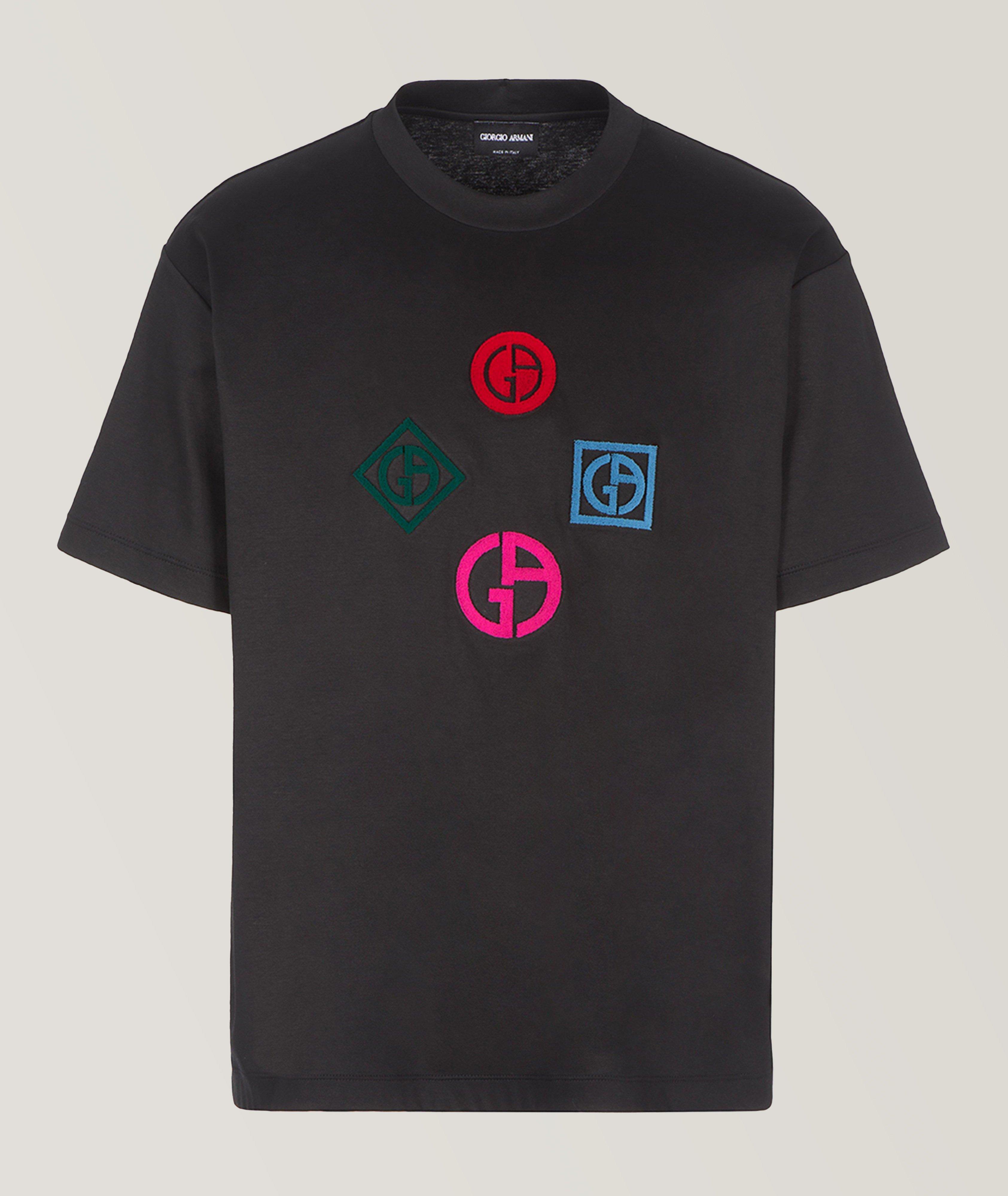 T-shirt en coton avec logos image 0
