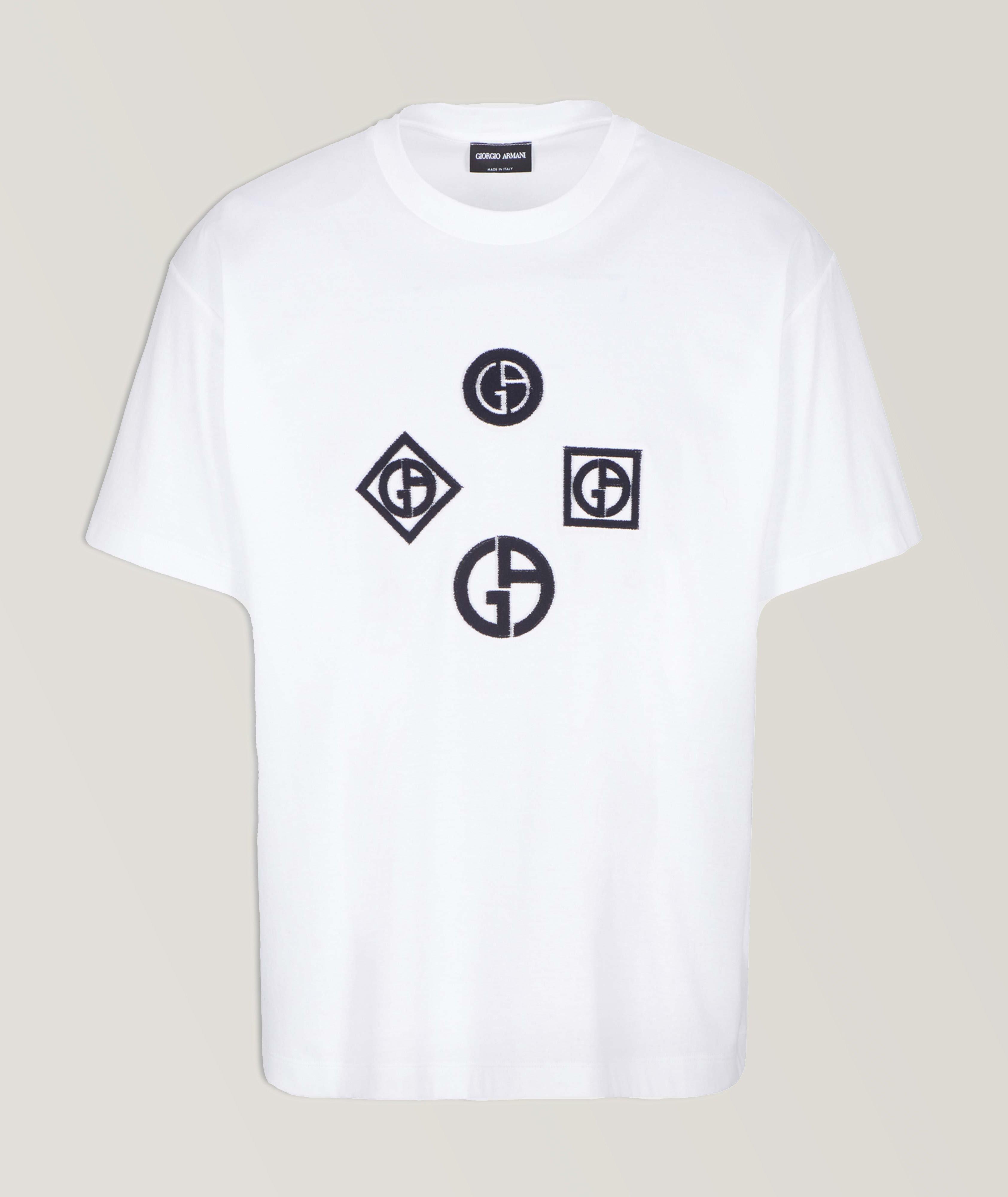 T-shirt en coton avec logos image 0