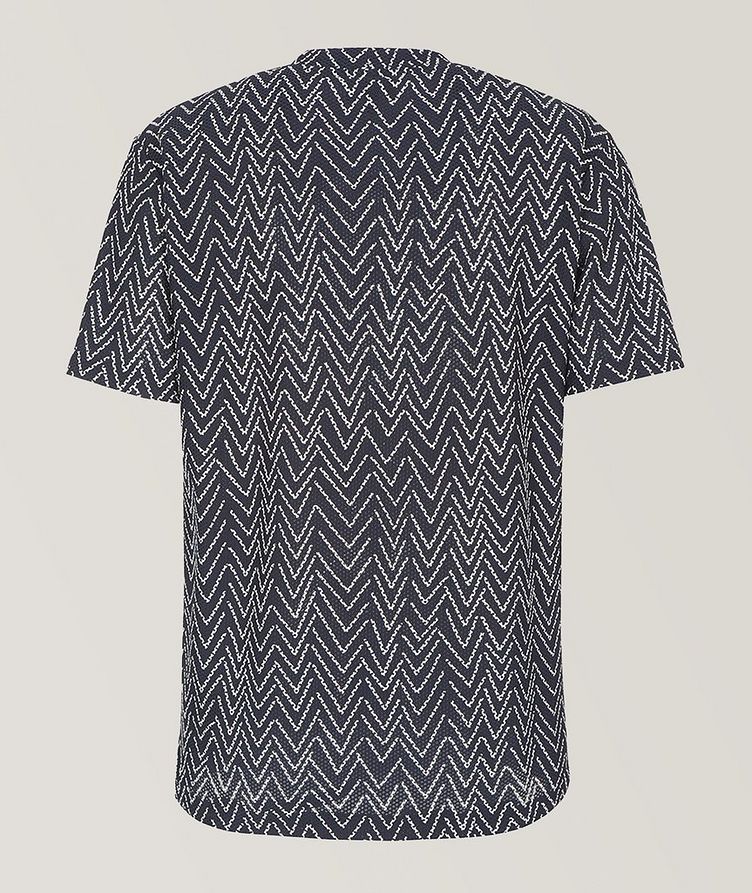 Mesh T-shirt with Contrasting Chevron Print image 1