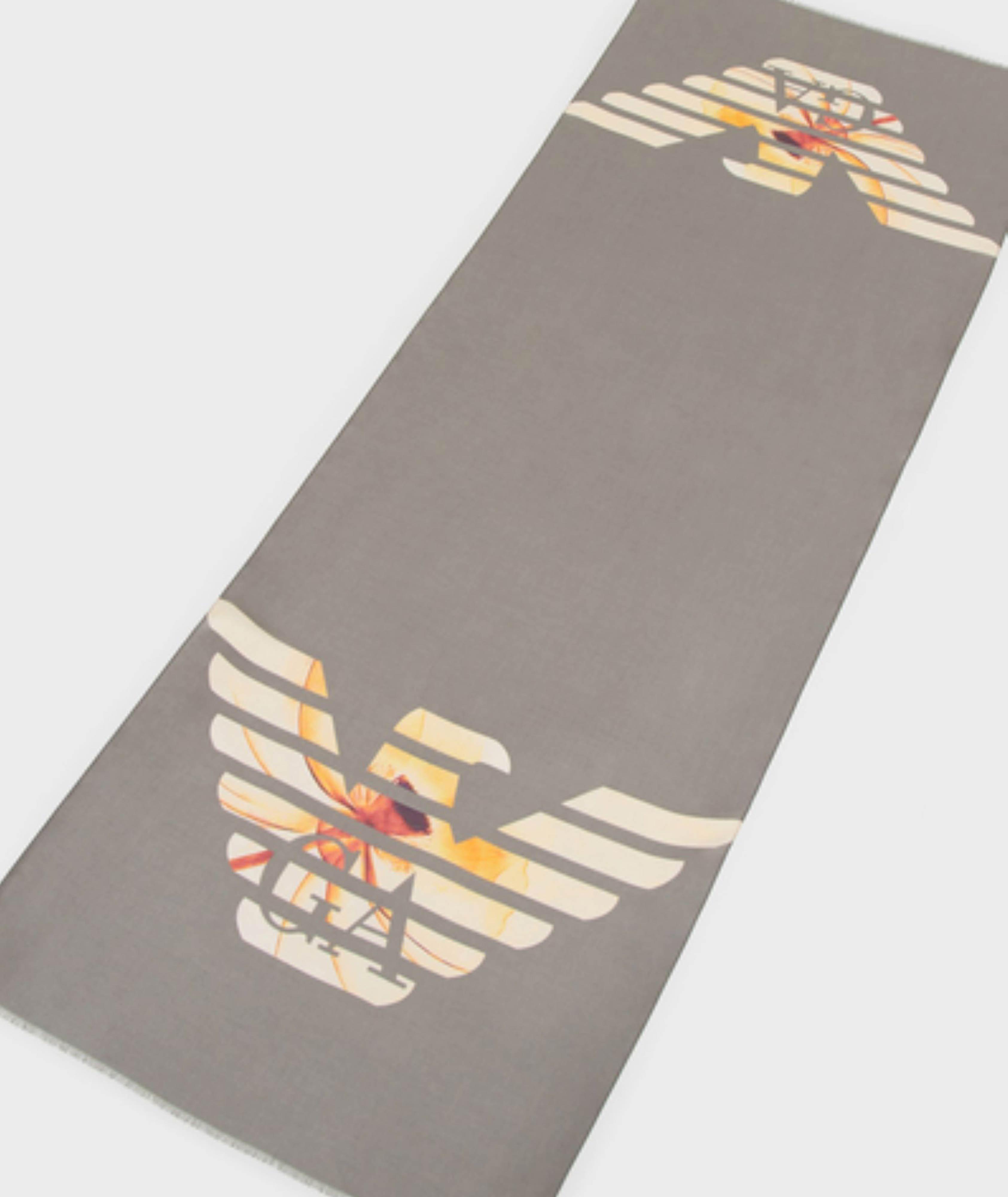 Modal Scarf with Oversized Logo image 1