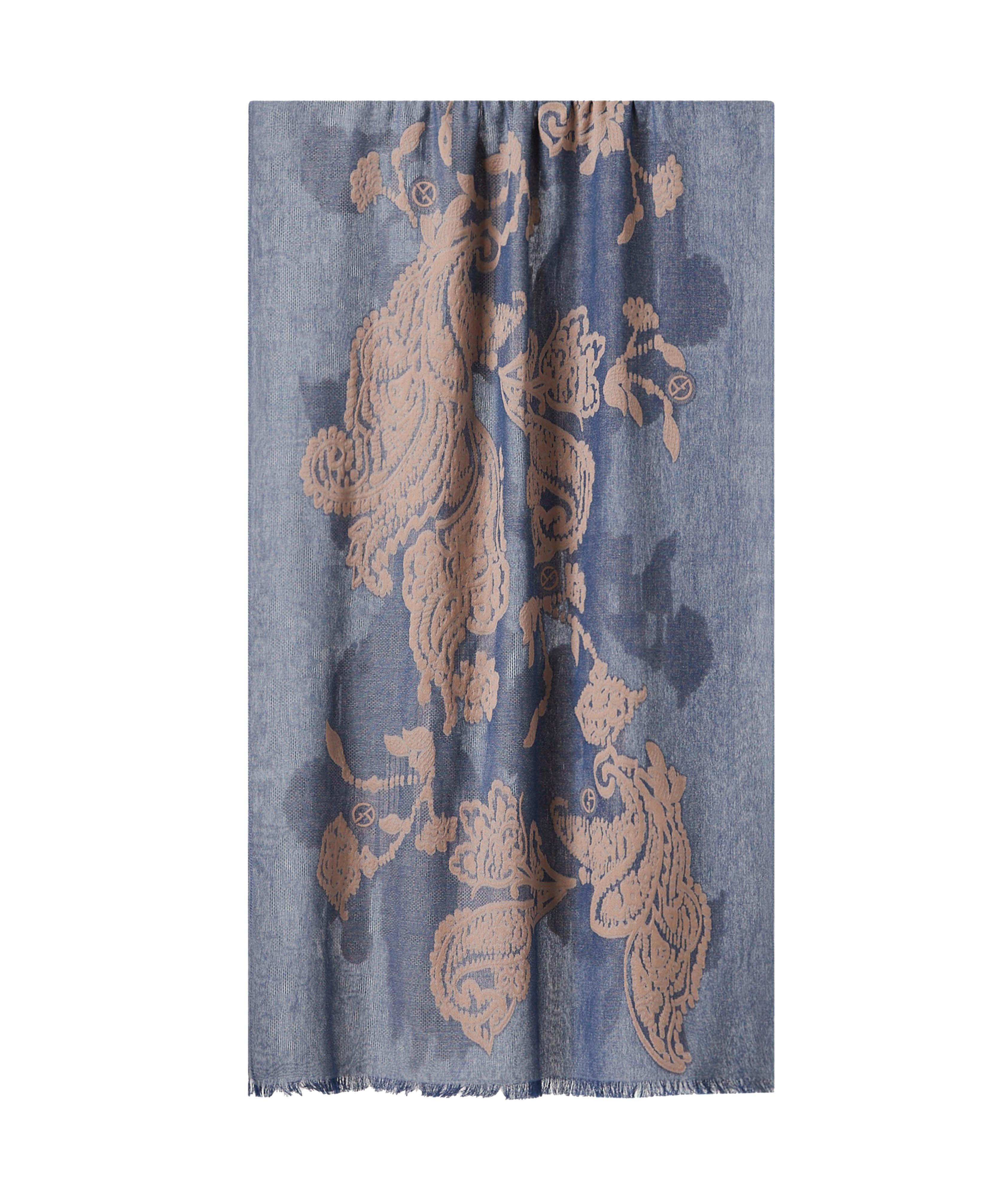 Cotton Jacquard Paisley Scarf image 1