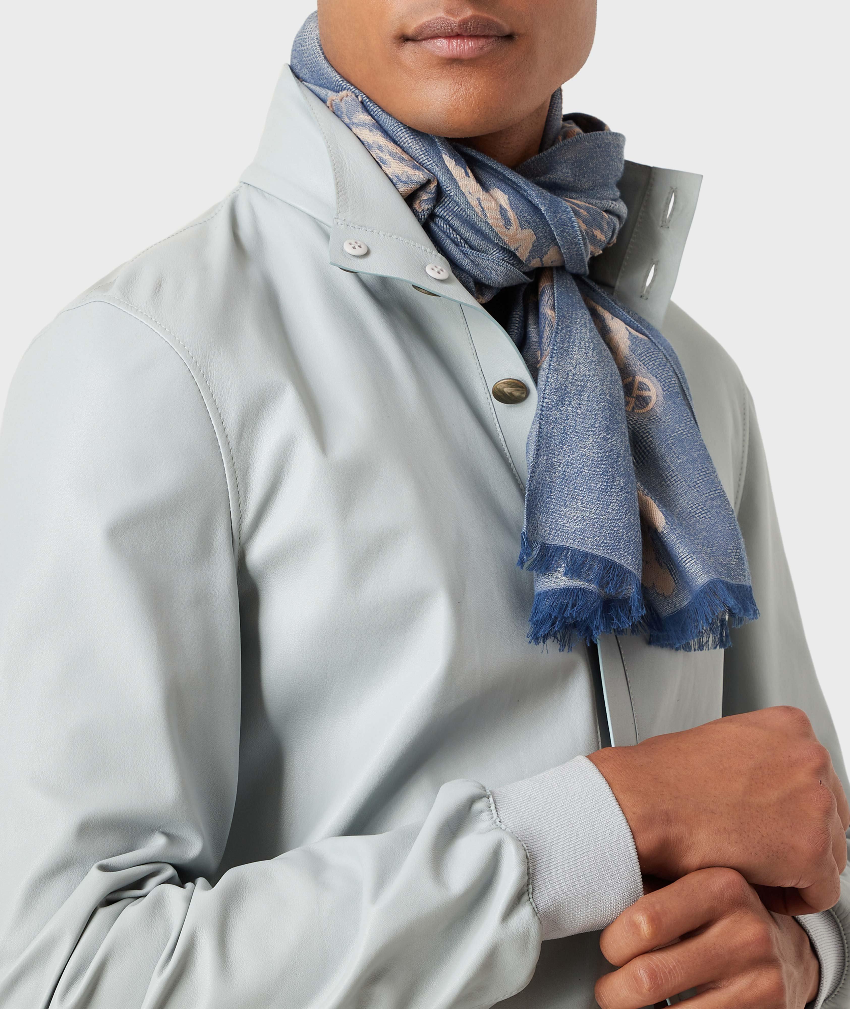 Cotton Jacquard Paisley Scarf image 3