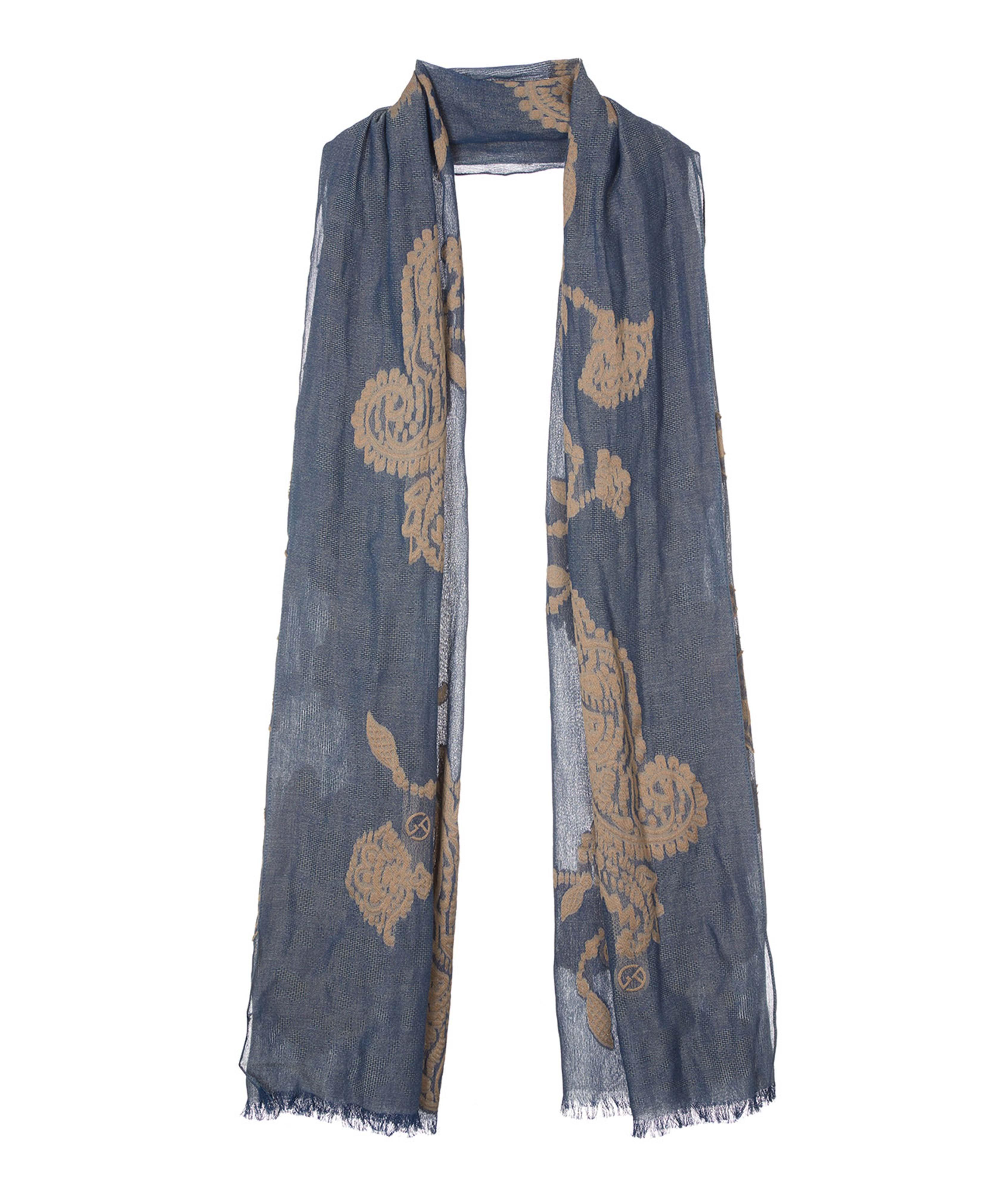 Cotton Jacquard Paisley Scarf image 0