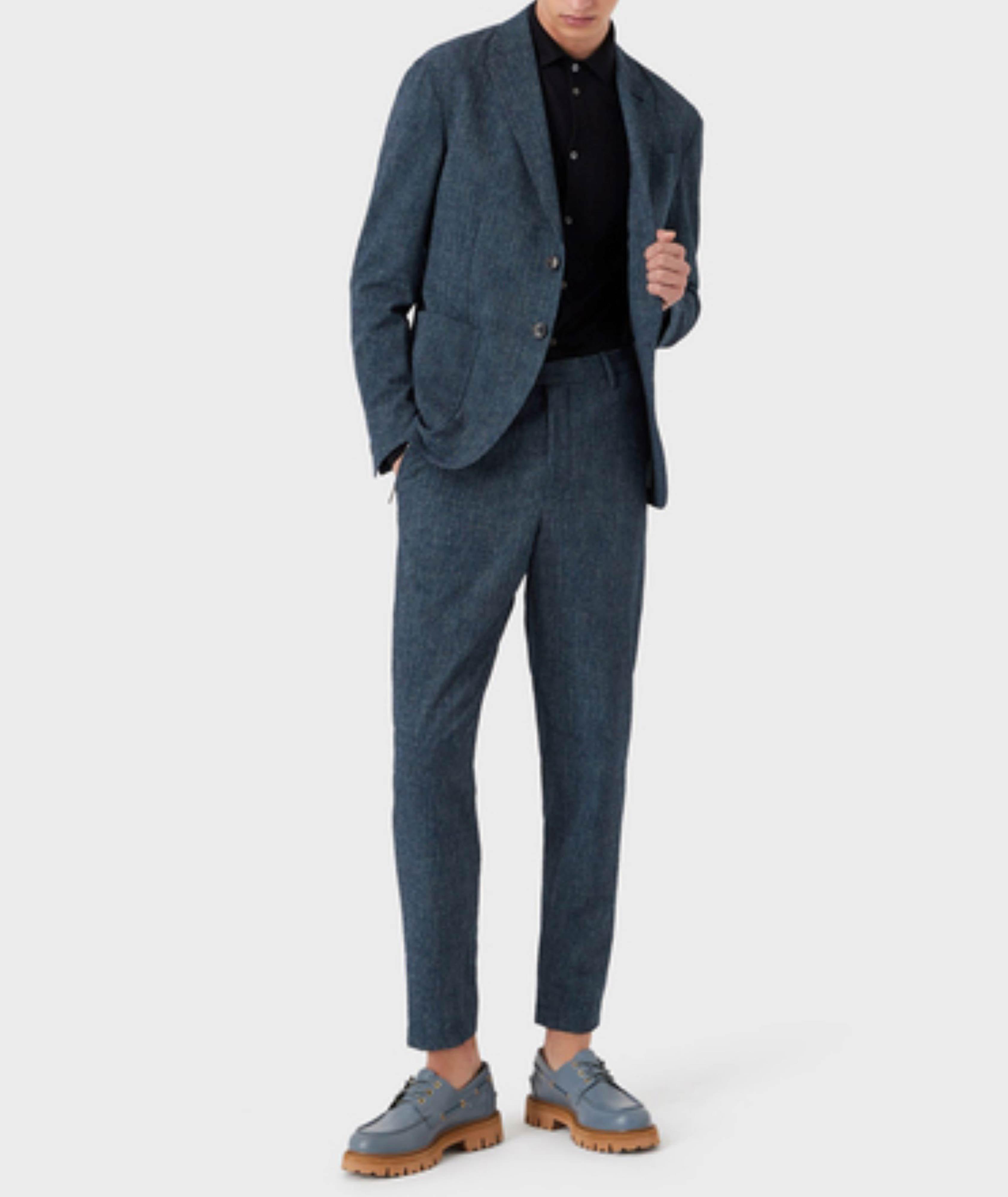 Micro-checked Technical Seersucker Trousers image 5