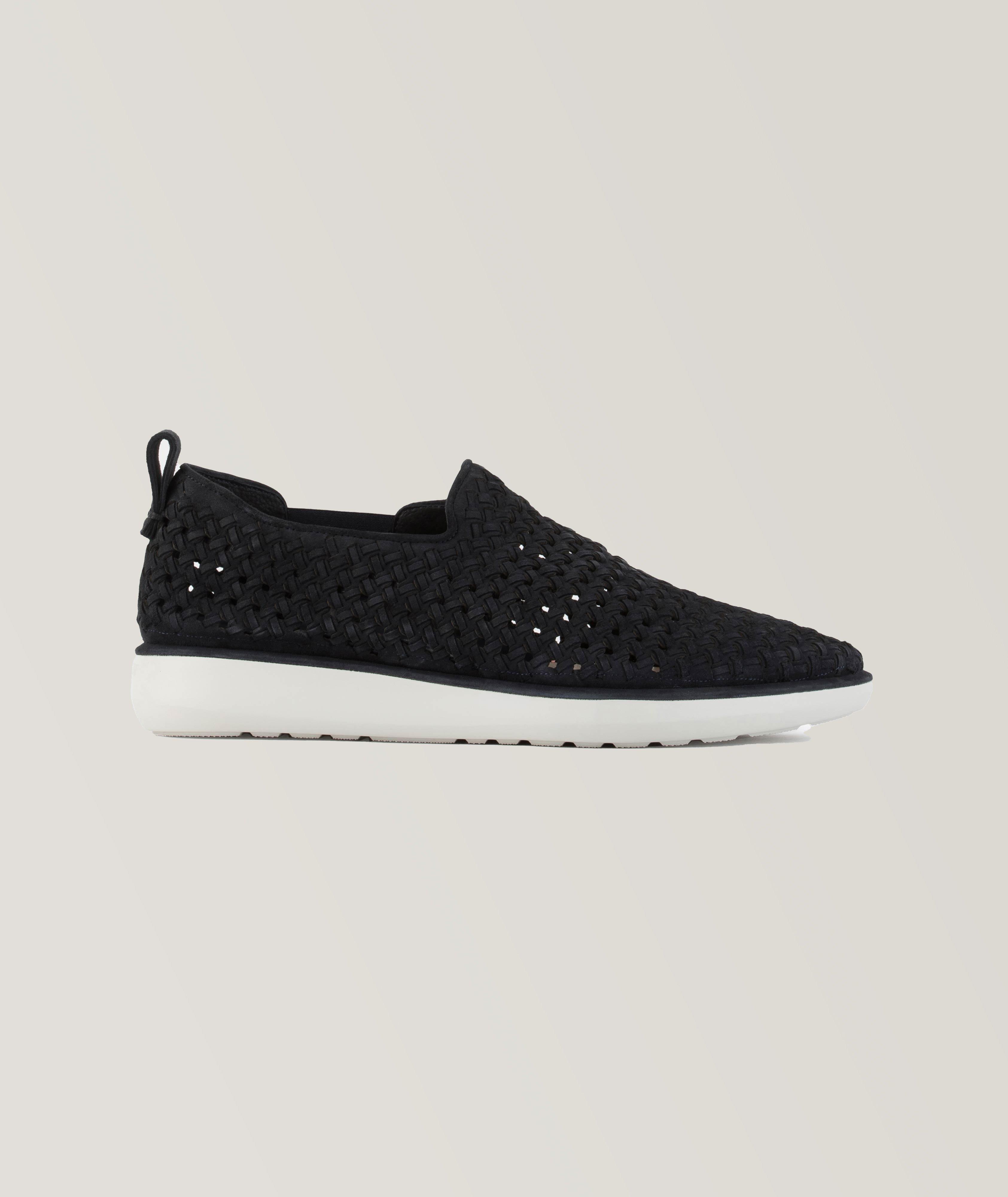 Woven Leather Slip On Sneakers image 0