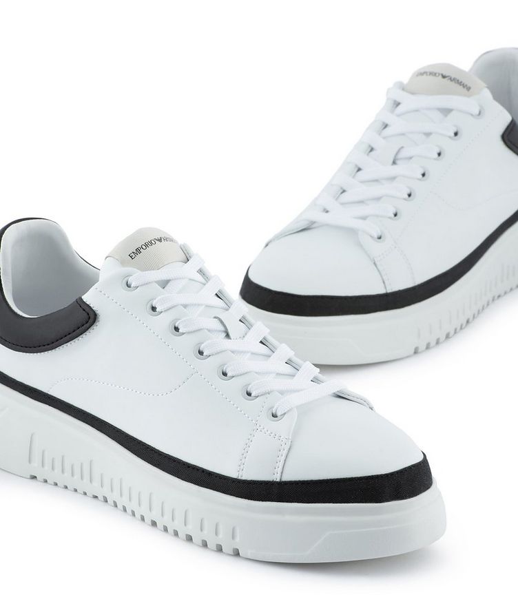 Leather Sneakers with Contrasting Details image 3