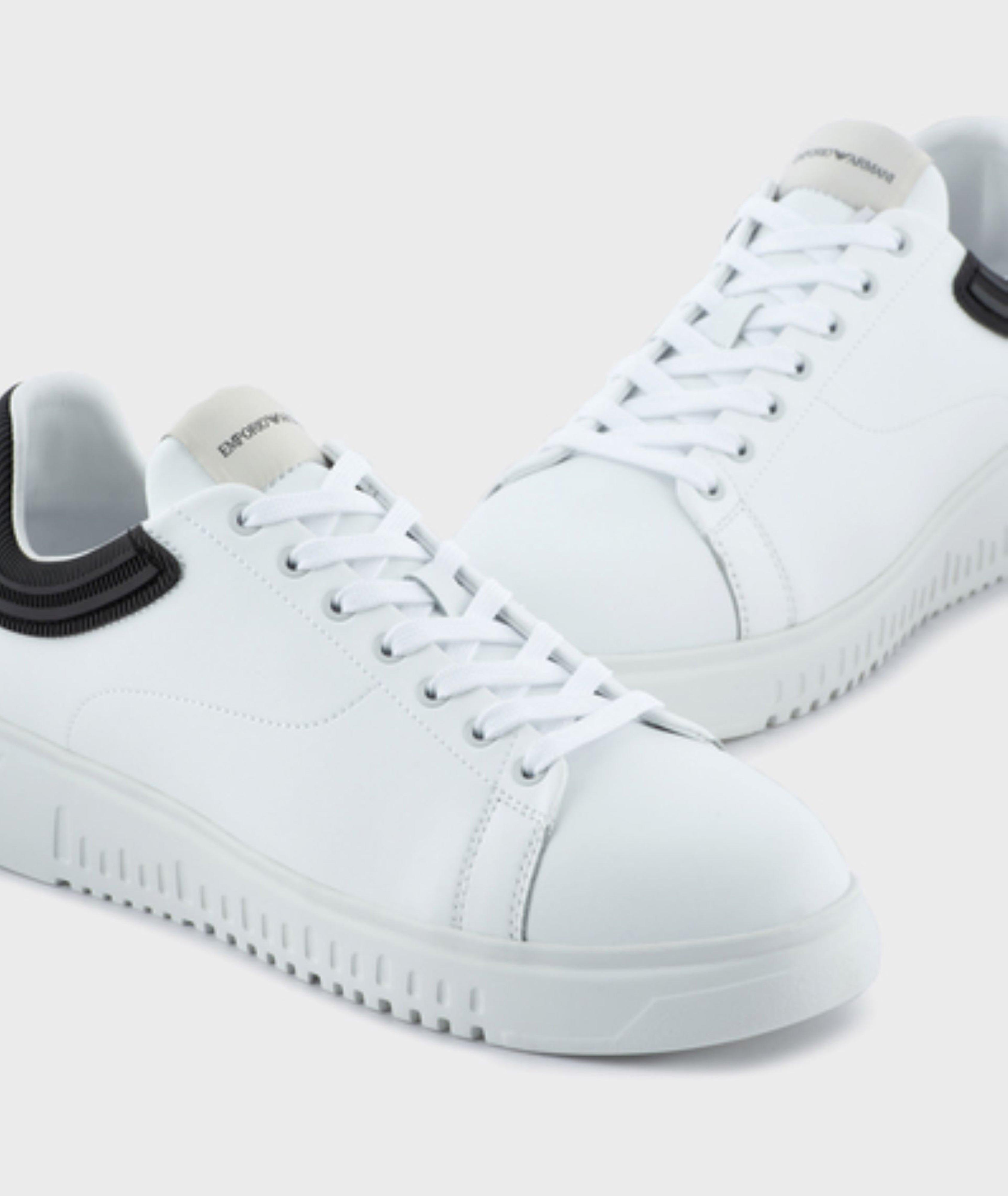 Leather Sneakers with Contrasting Back image 3