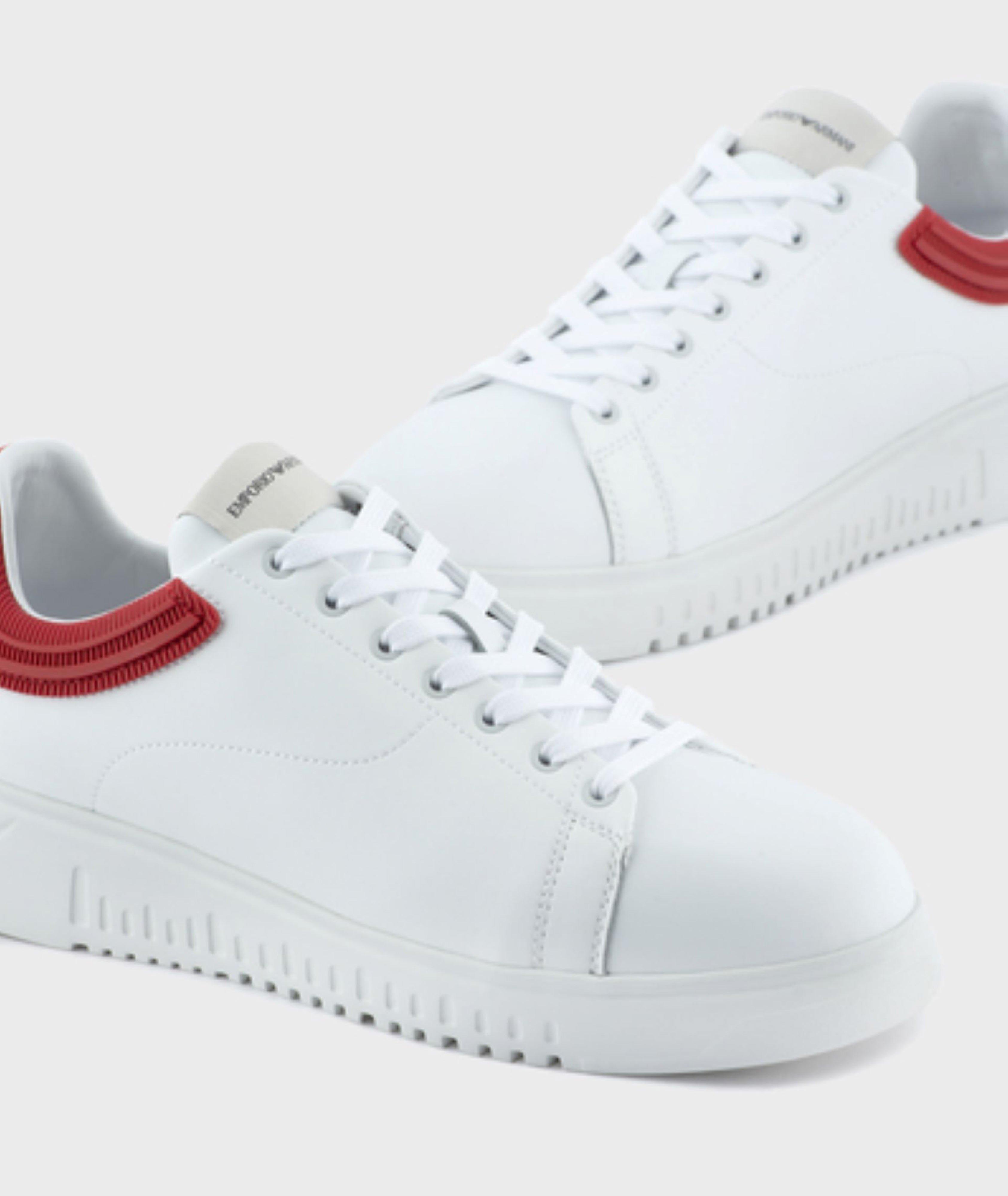 Leather Sneakers with Contrasting Back image 3