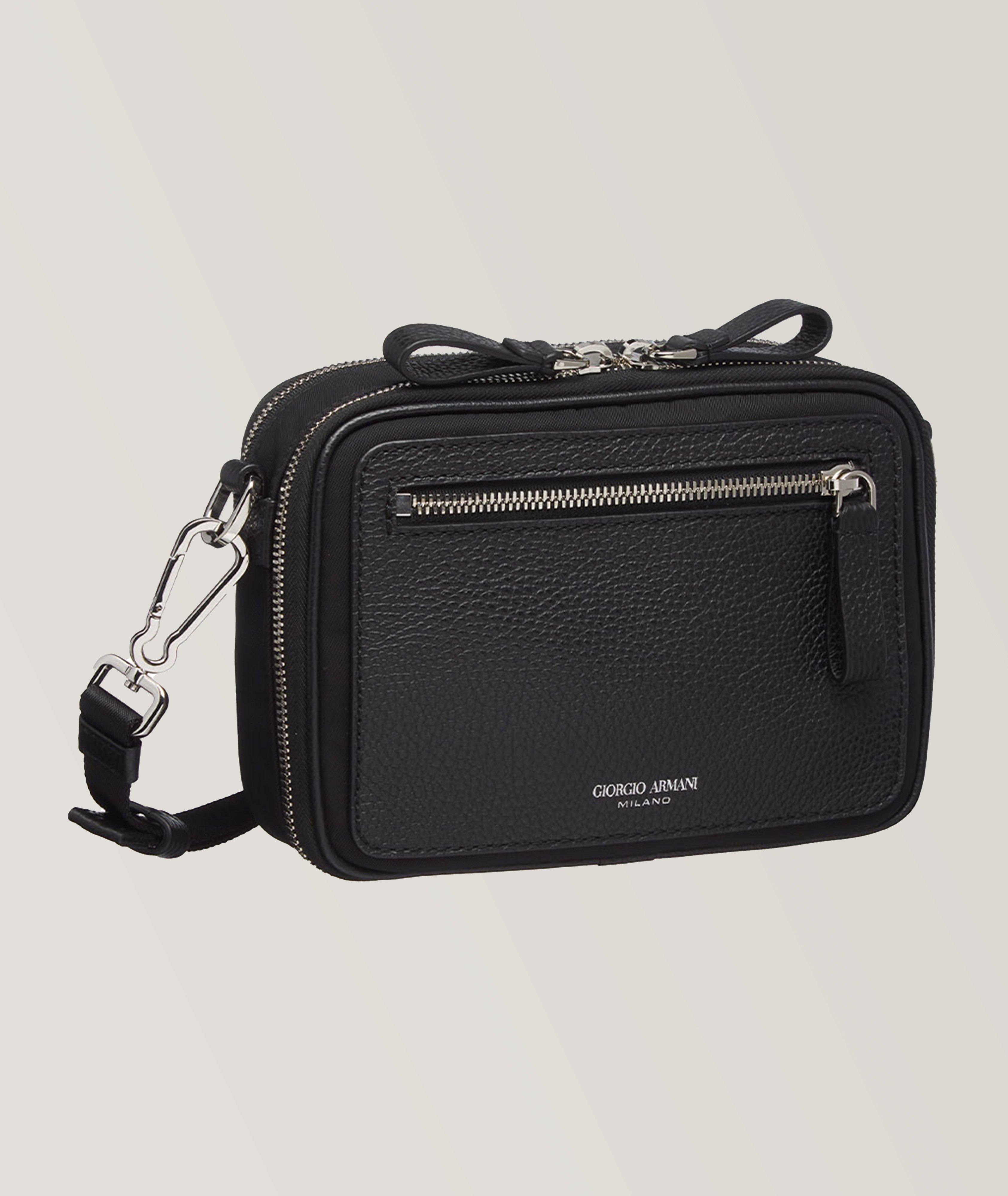 Giorgio Armani Leather & Nylon Crossbody Bag | Bags & Cases