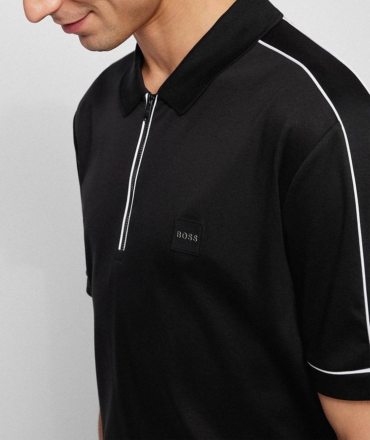 Cotton Zip-Up Polo image 3