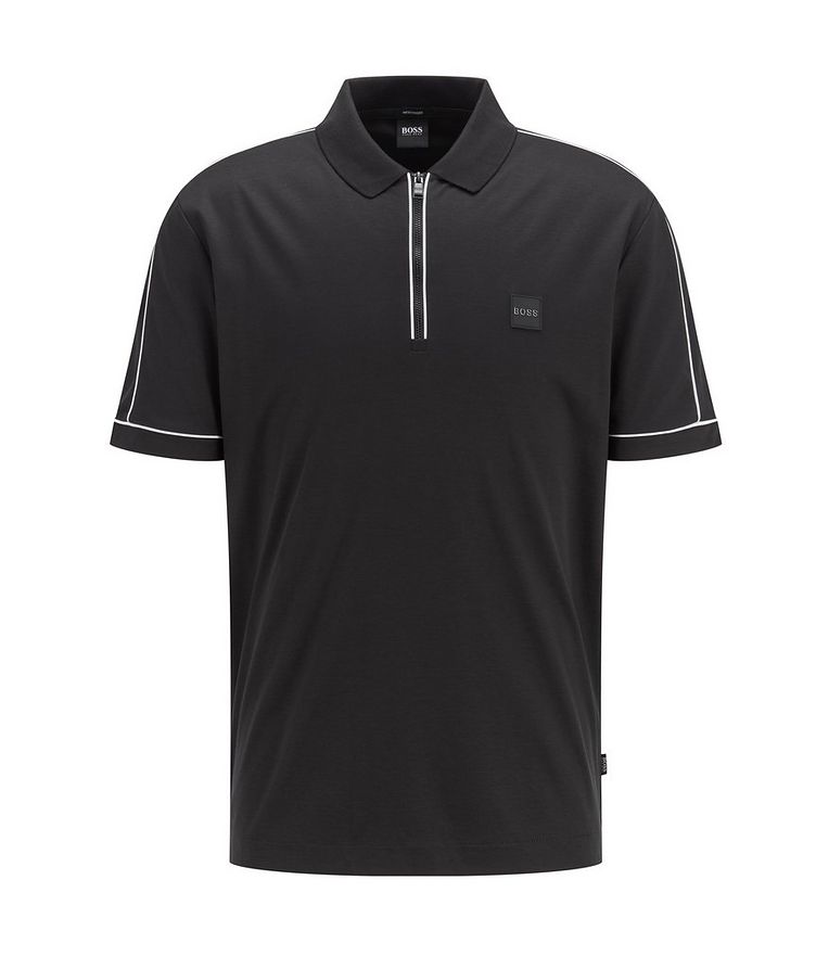 Cotton Zip-Up Polo image 0