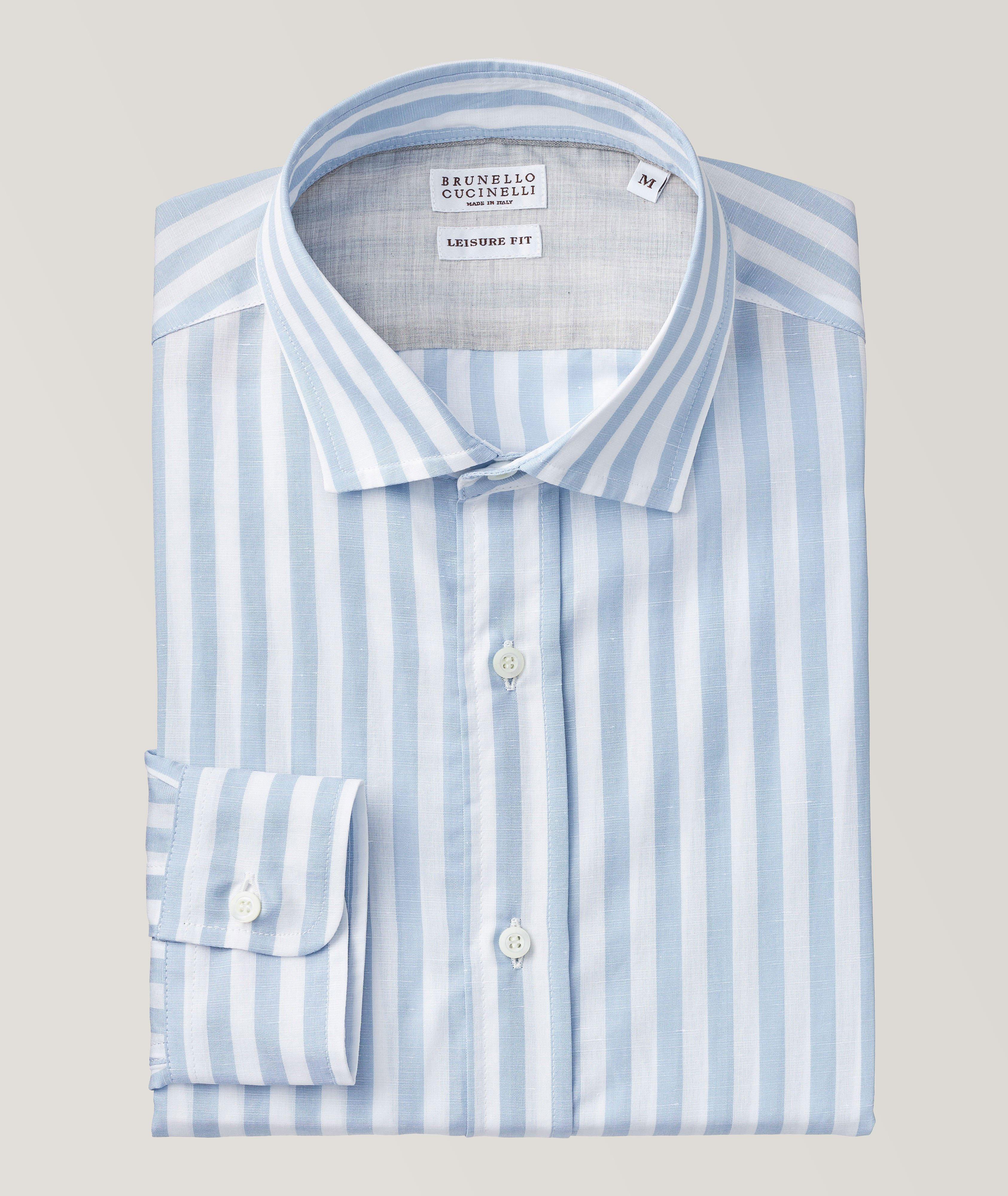 Striped Cotton-Hemp Shirt image 0