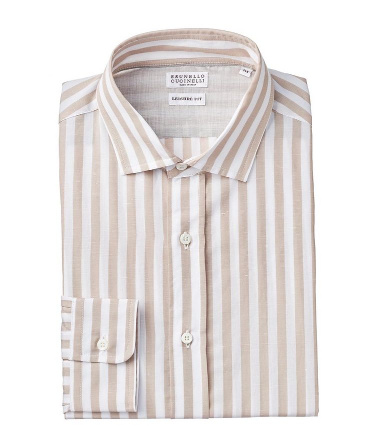 Cotton-Hemp Striped Shirt image 0
