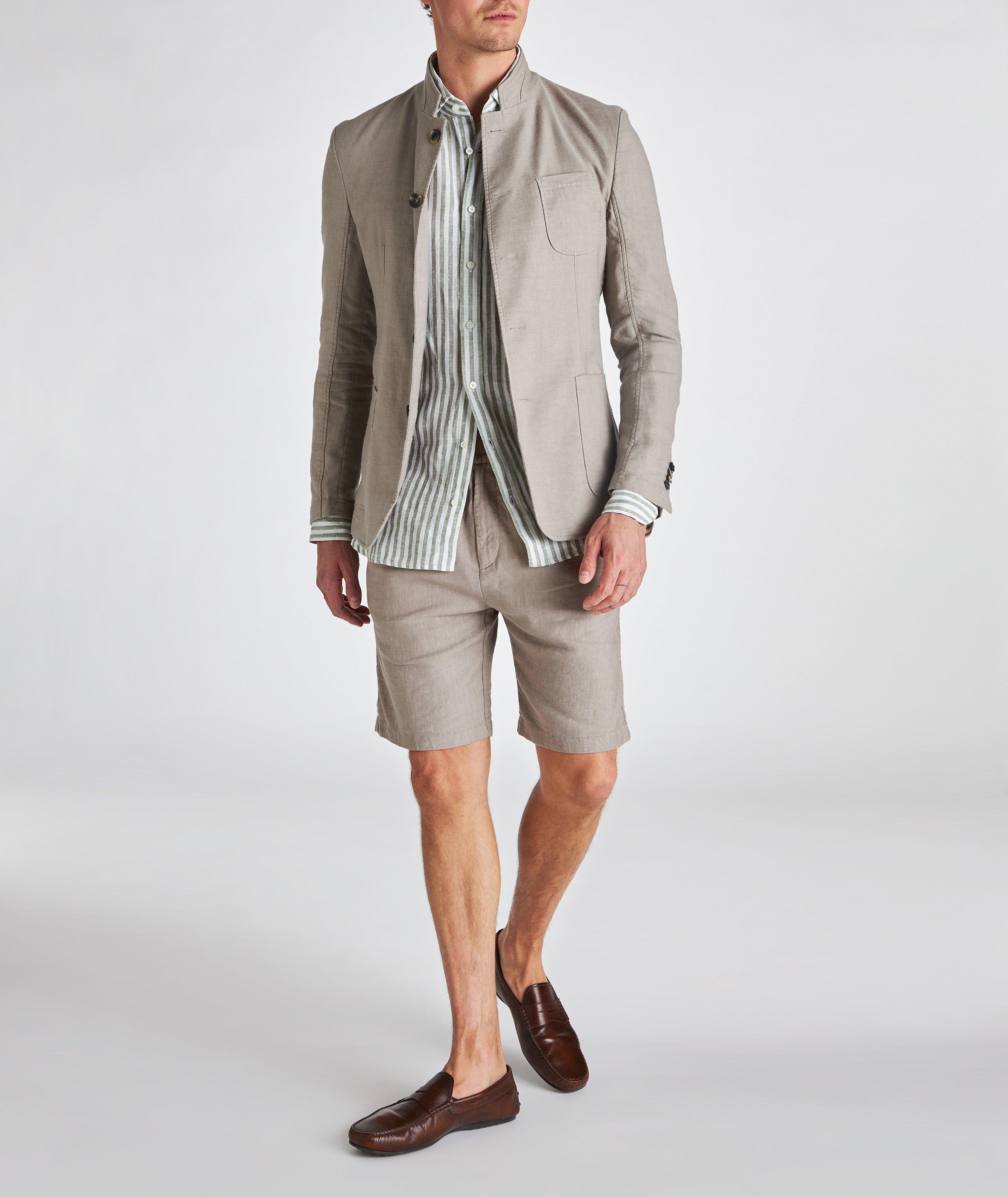 Linen-Blend Shorts image 1