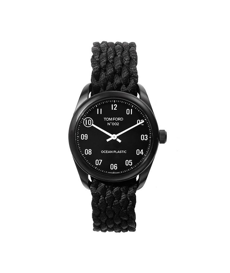 No. 002 Stainless Steel & Ocean Plastic Braided Strap Watch image 0