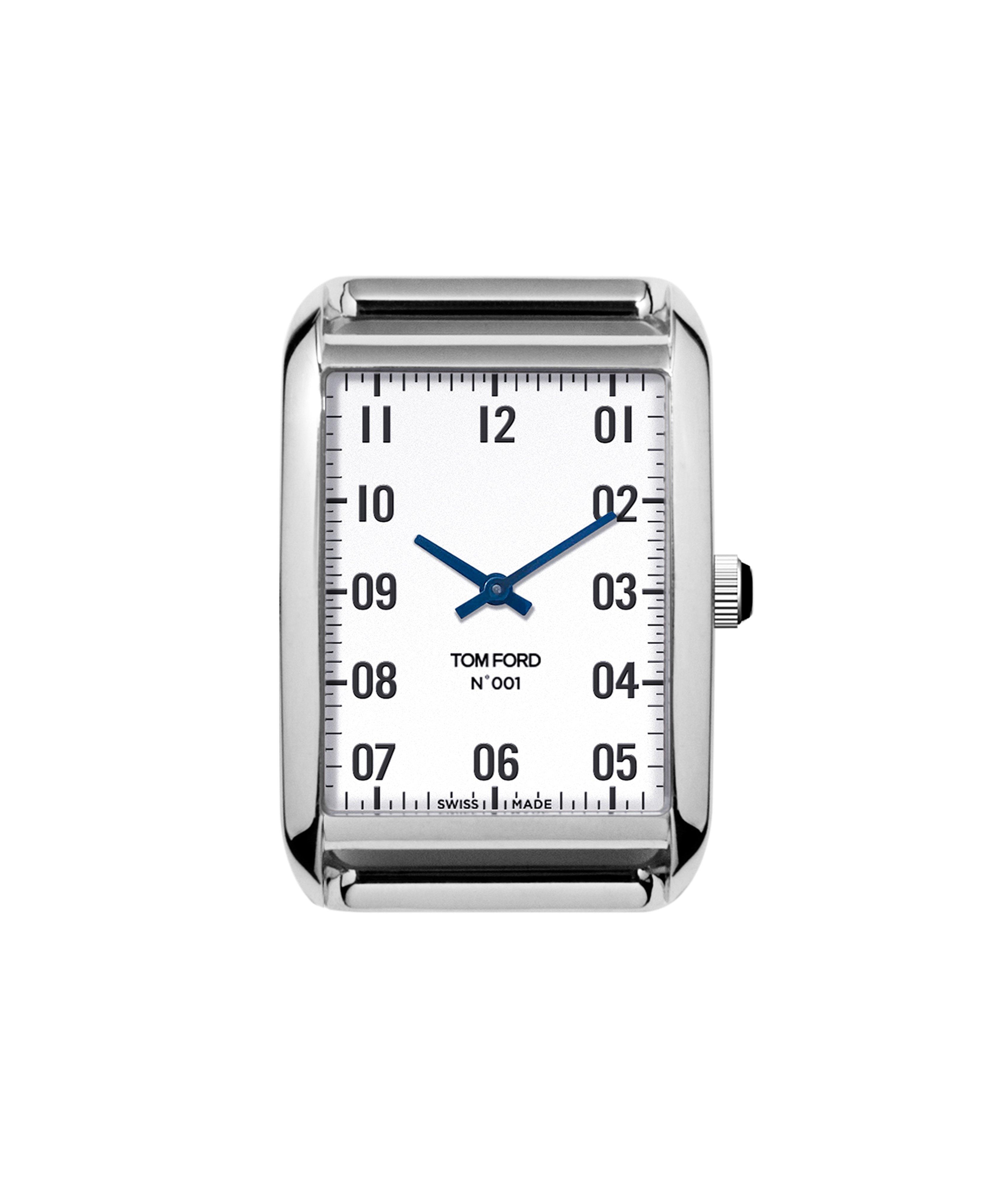 No. 001 Brushed Stainless Steel Interchangeable Watch Face image 0