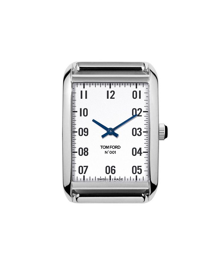 No. 001 Brushed Stainless Steel Interchangeable Watch Face image 0