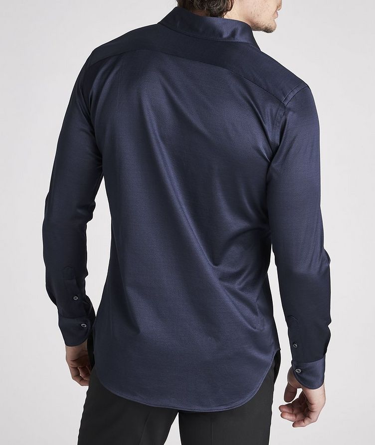 Contemporary-Fit Herringbone Jersey Cotton Shirt image 3