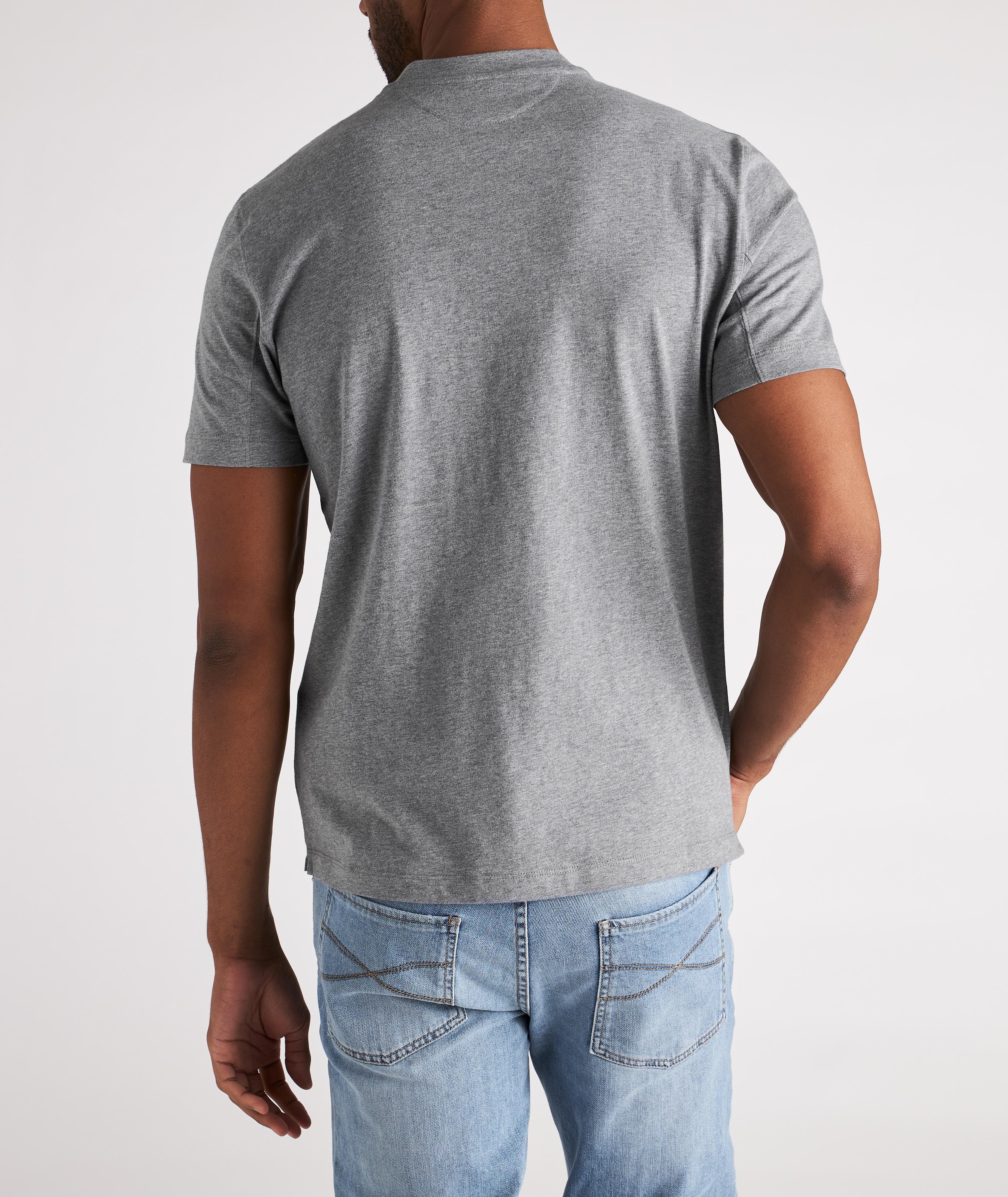 T-shirt en coton à encolure en V image 3