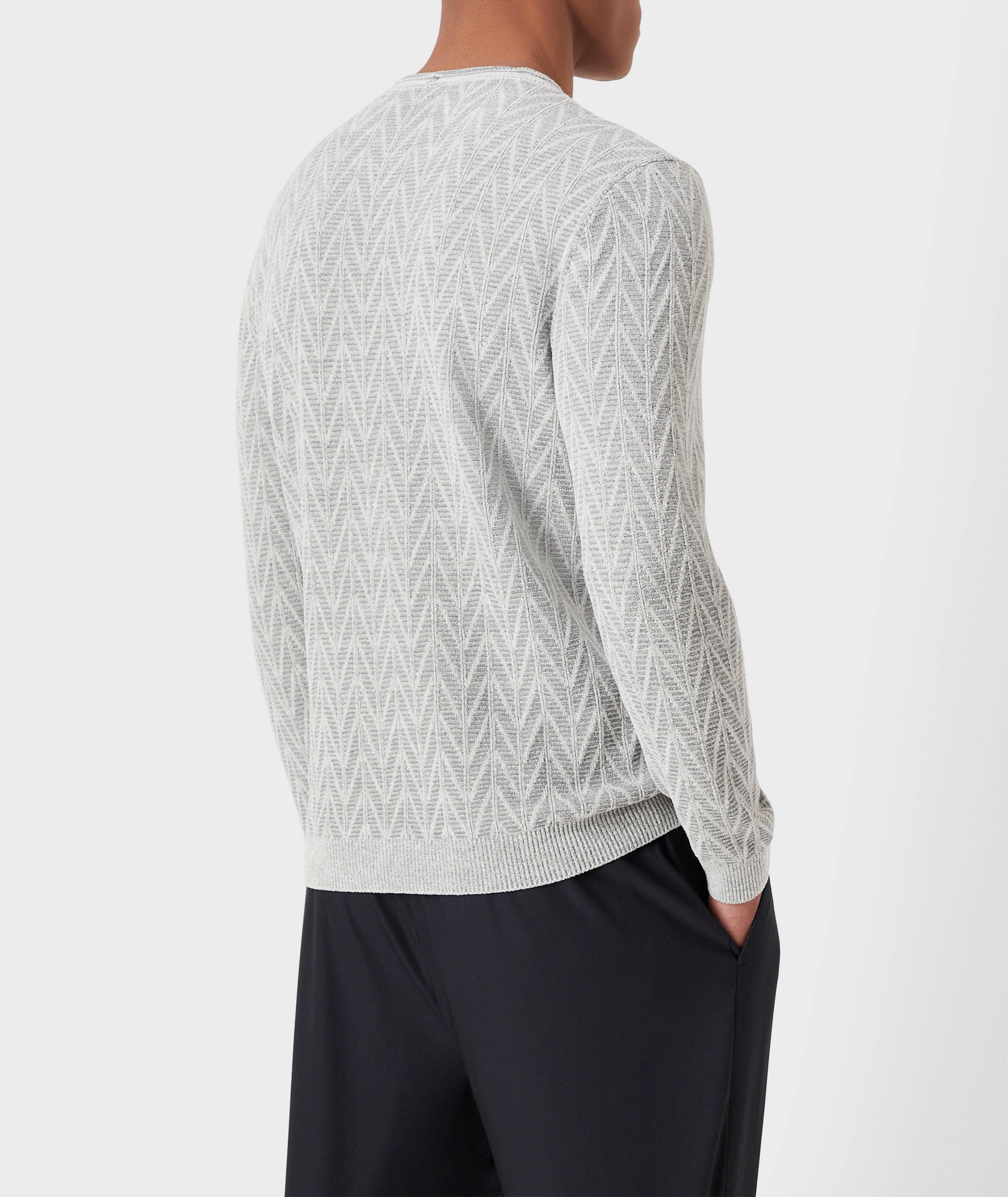Wool-Blend Jacquard Chevron Sweater image 2