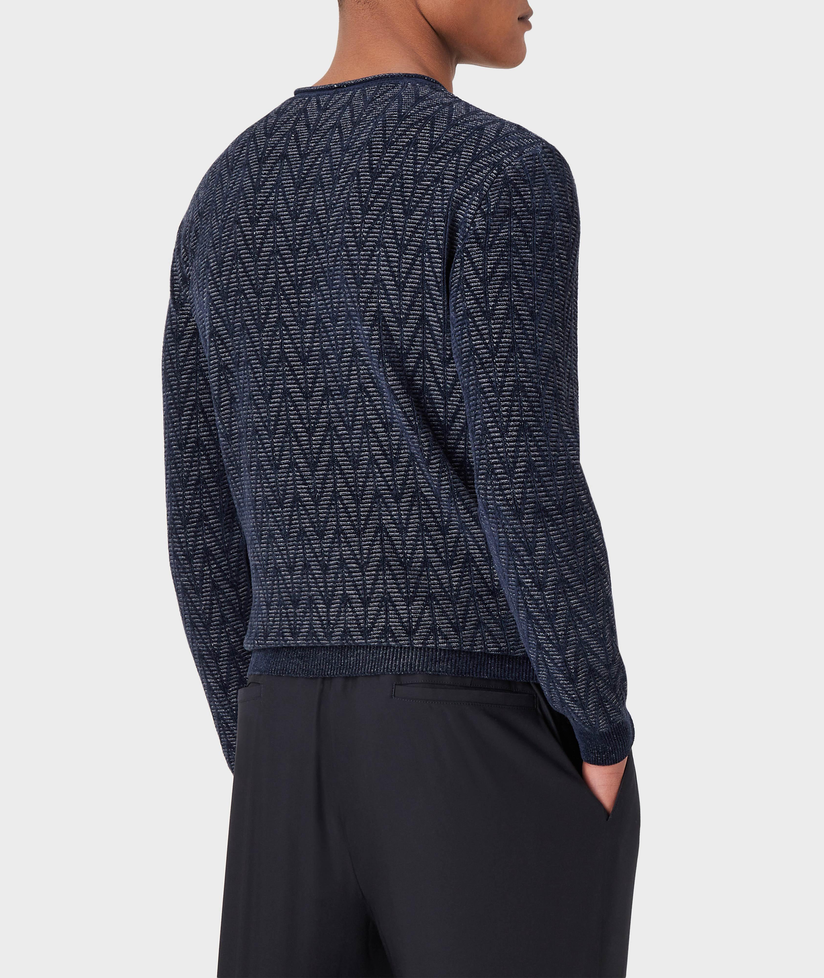 Wool-Blend Jacquard Chevron Sweater image 2