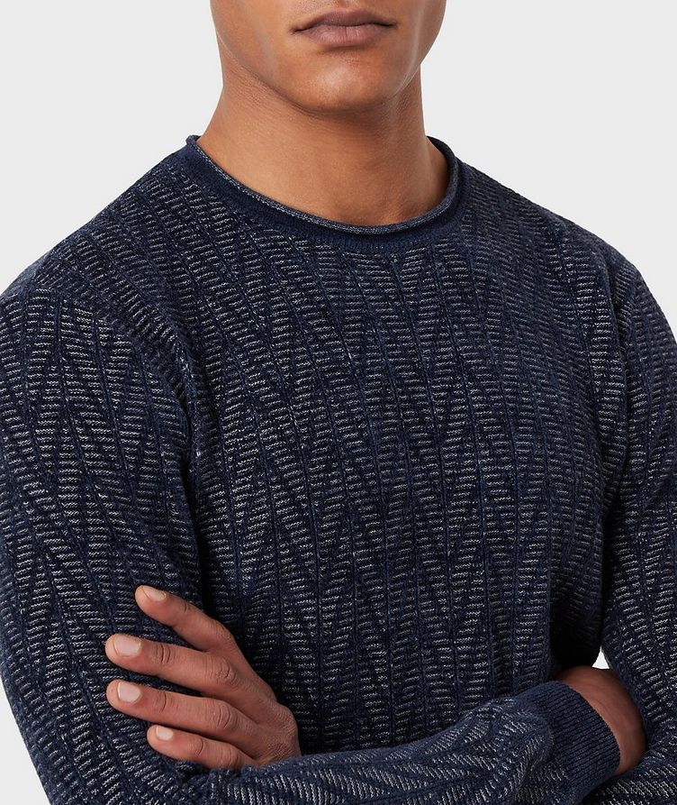 Wool-Blend Jacquard Chevron Sweater image 3